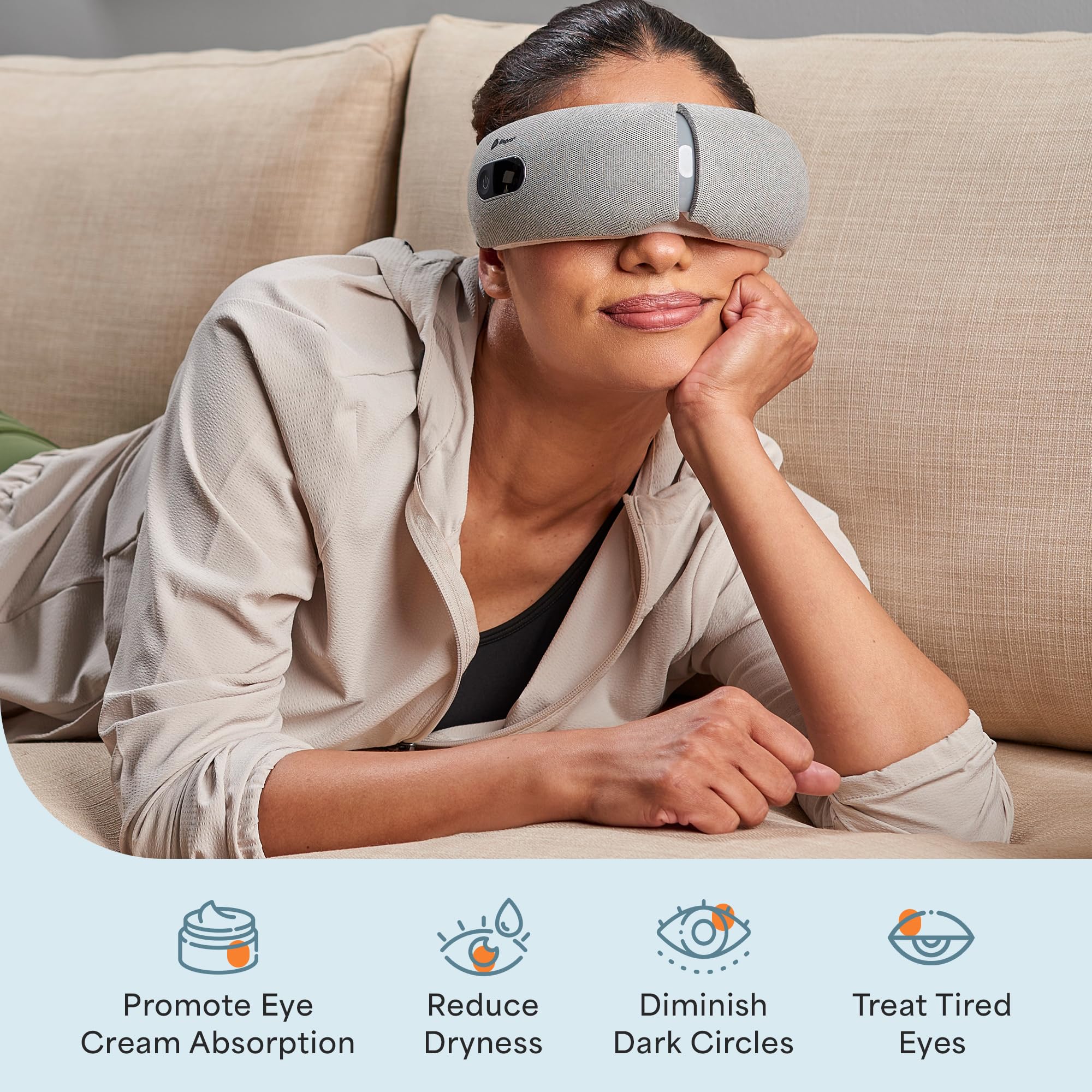 Portable Eye Massager with Heat and Vibration for Relief