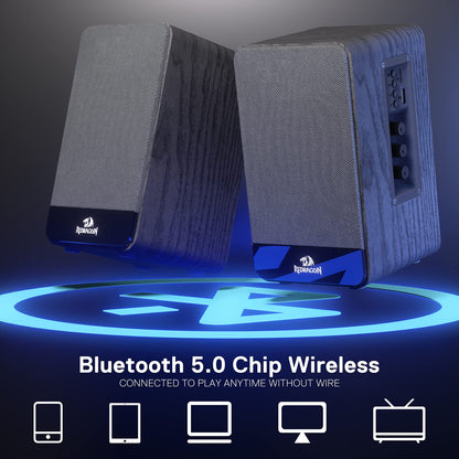Redragon GS813 Wireless Bluetooth Desktop Speakers with Enhanced Bass