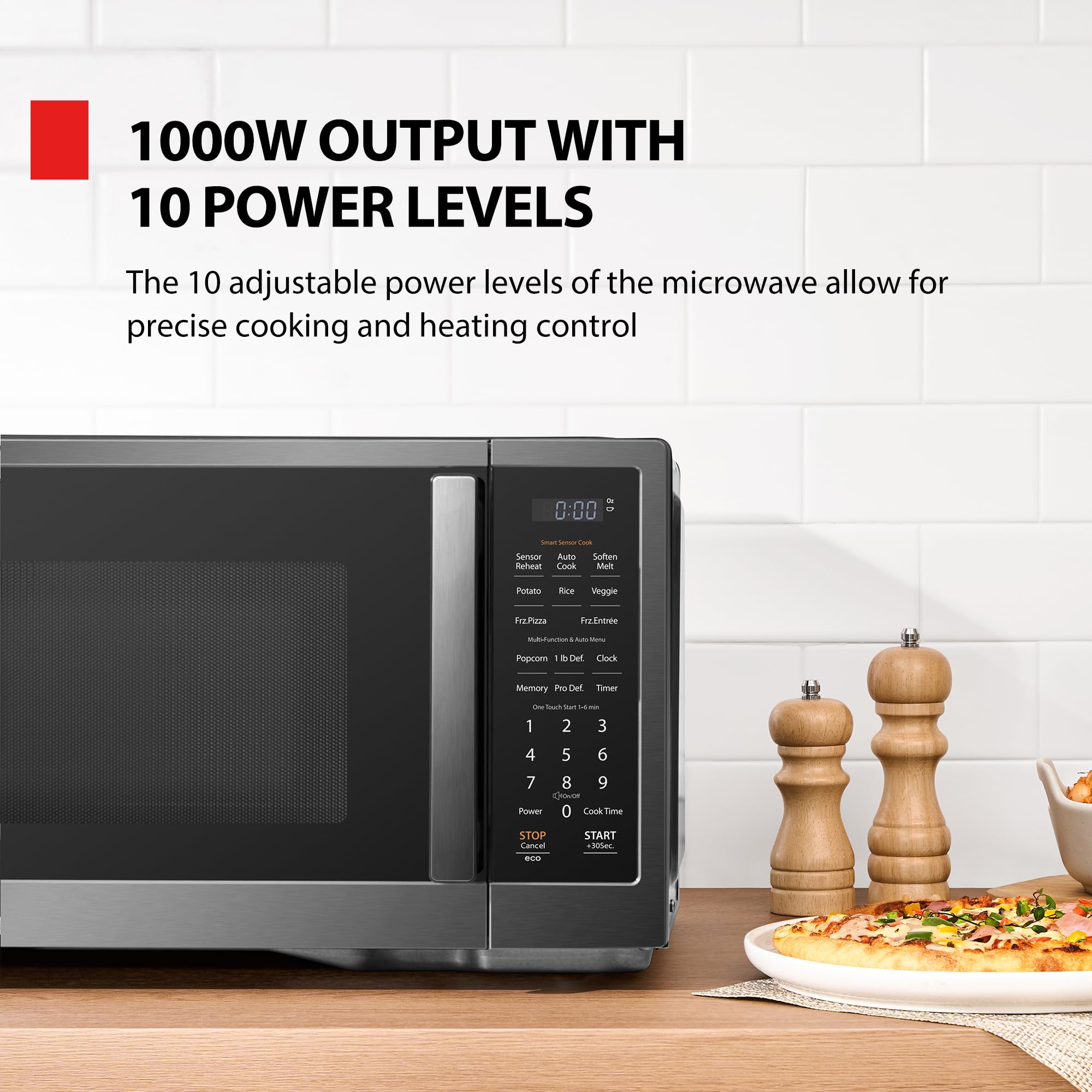 Toshiba Small Countertop Microwave with Child Lock Feature