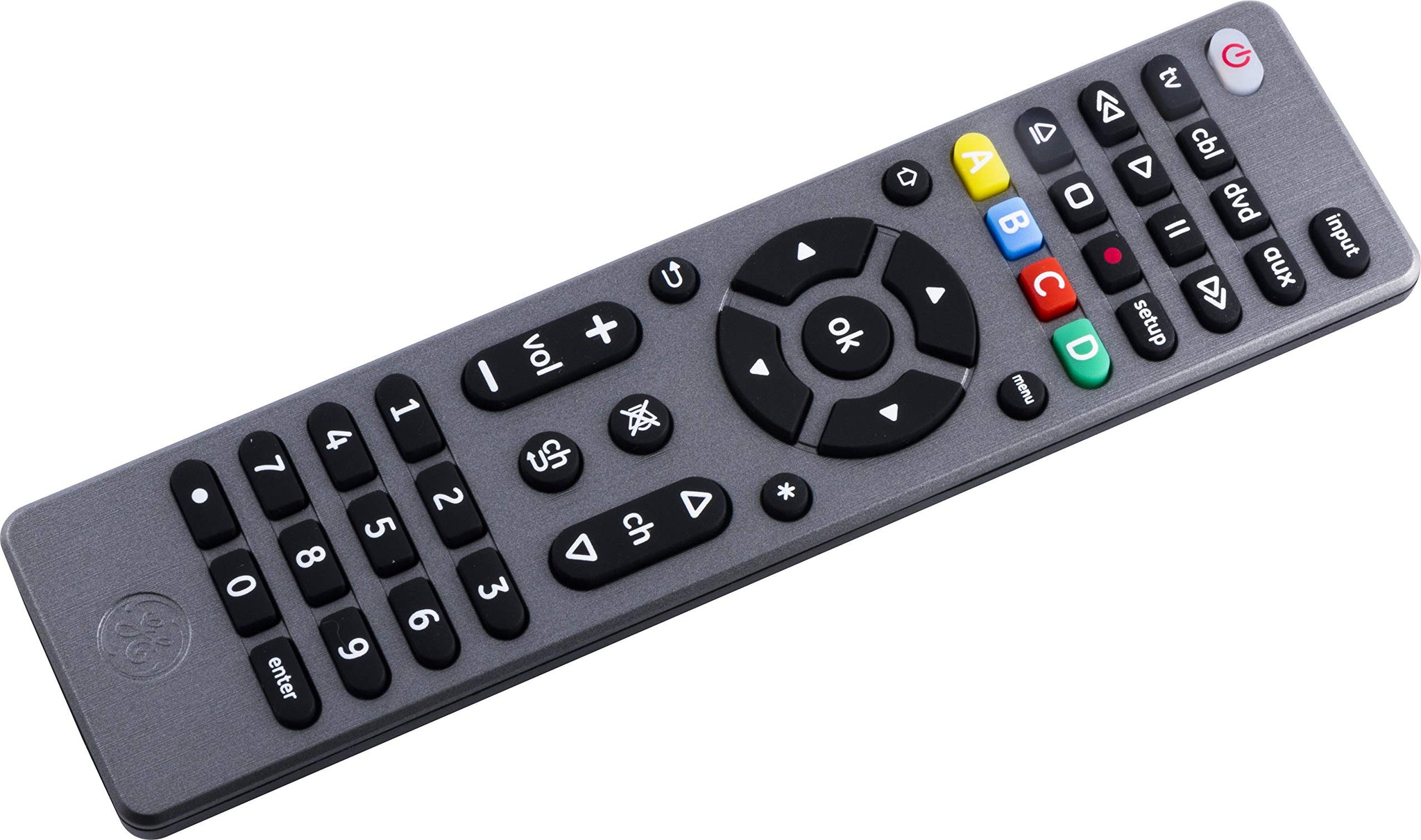 GE Universal Remote Control for 4 Devices Easy Setup