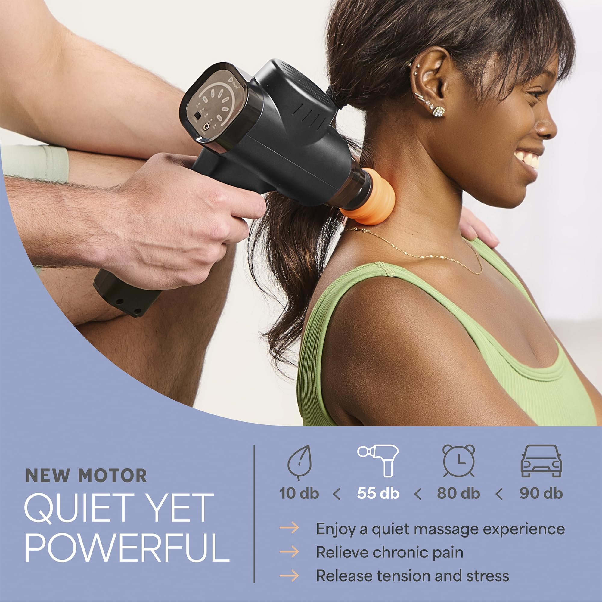 LifePro Deep Tissue Massage Gun with Multiple Heads
