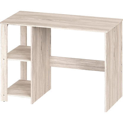 SHW 38 Inch Black Home Office Desk with Shelves