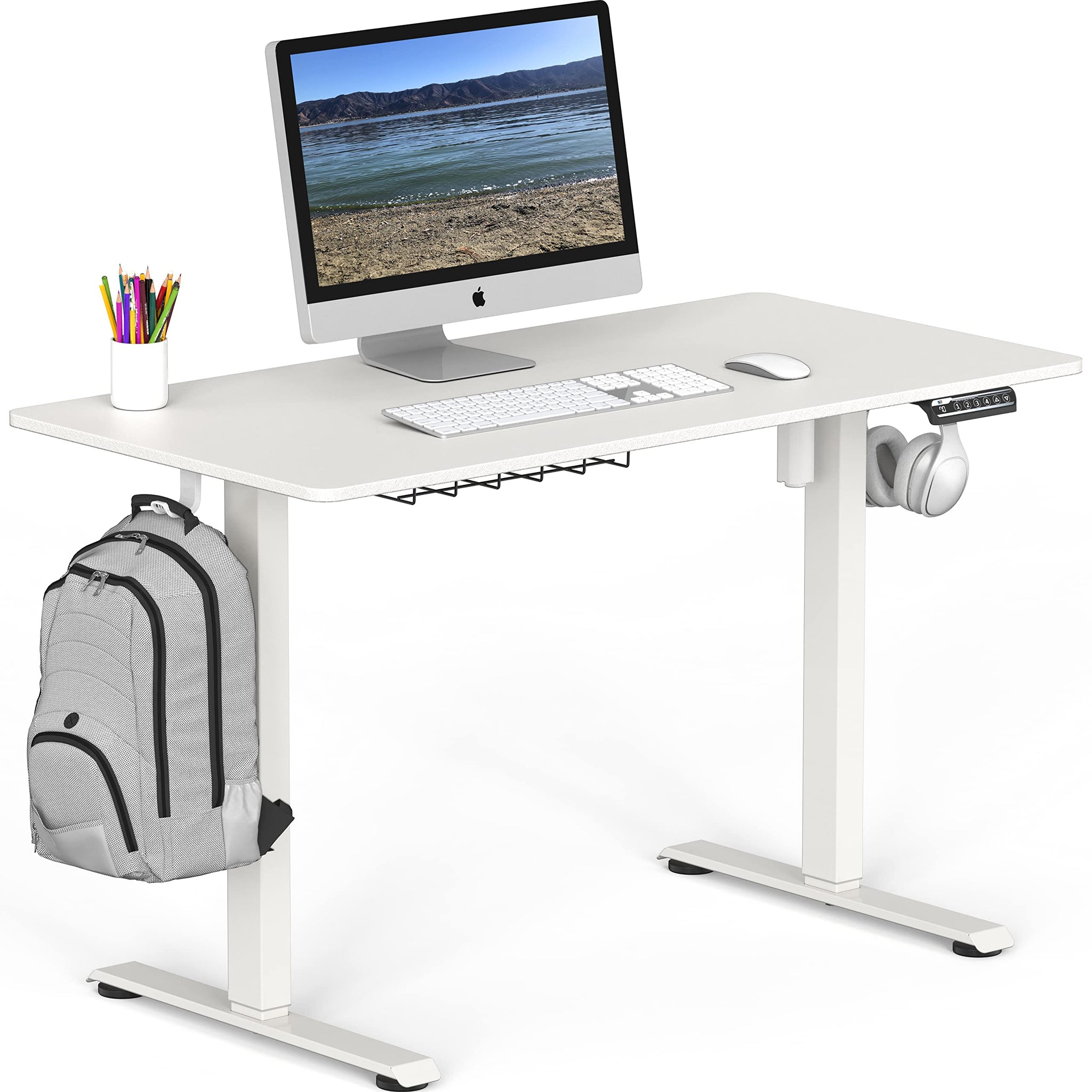 Electric Height Adjustable Desk with Cable Management