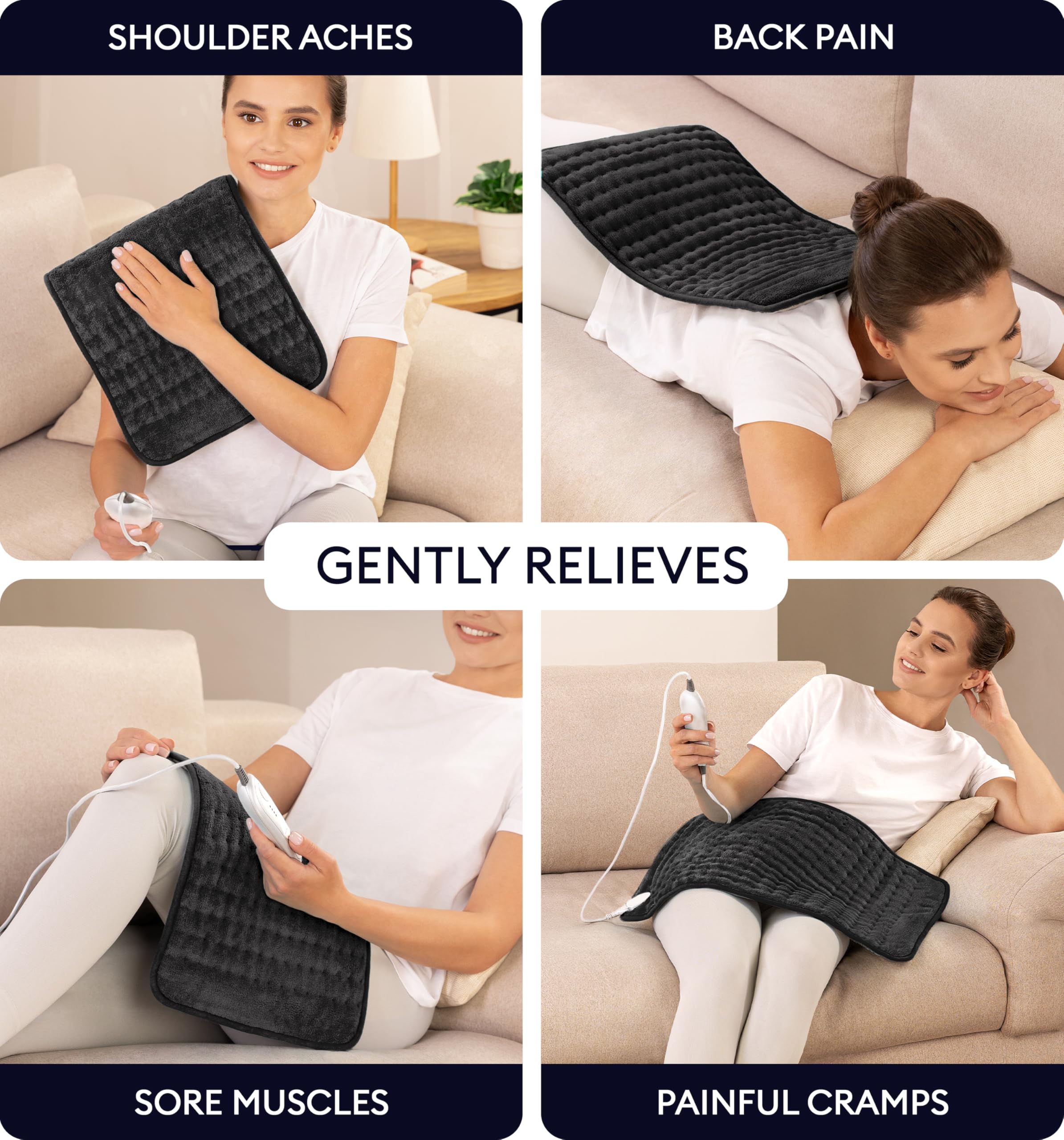 Geniani Large Electric Heating Pad for Pain Relief