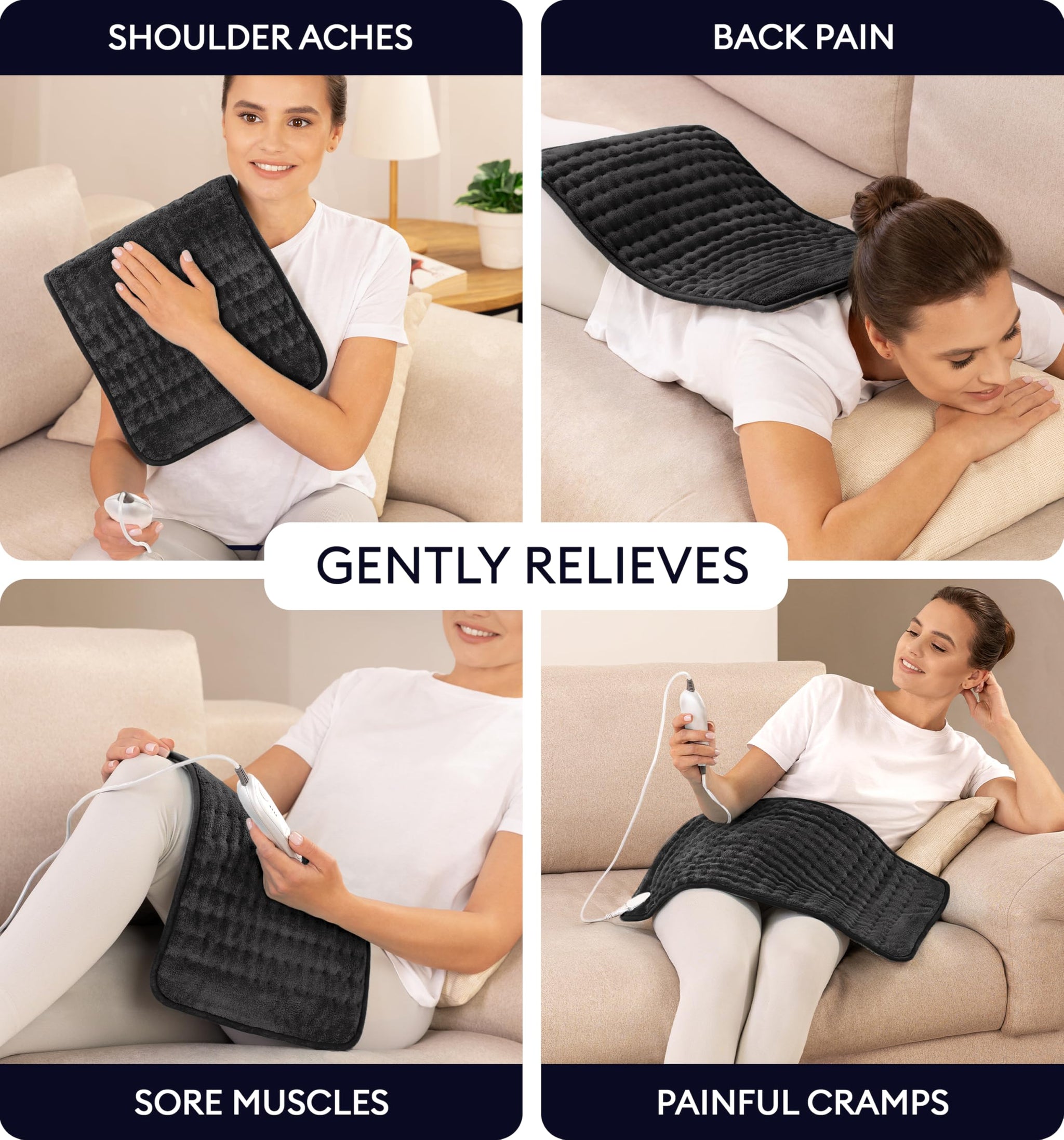 Geniani Large Electric Heating Pad for Pain Relief