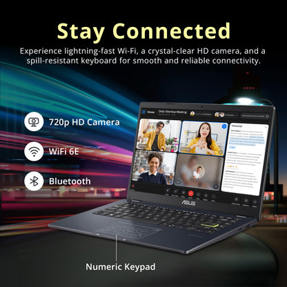 ASUS E410 Laptop Intel Celeron N4020 4GB 64GB 14 Inch HD