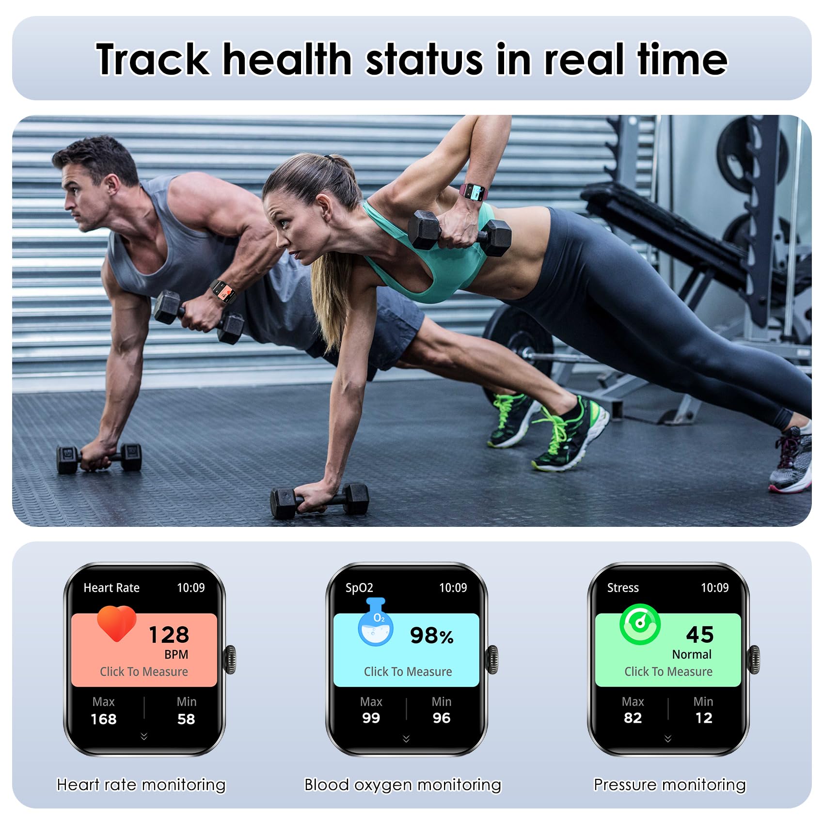Smartwatch With Health Monitoring For Android And iOS