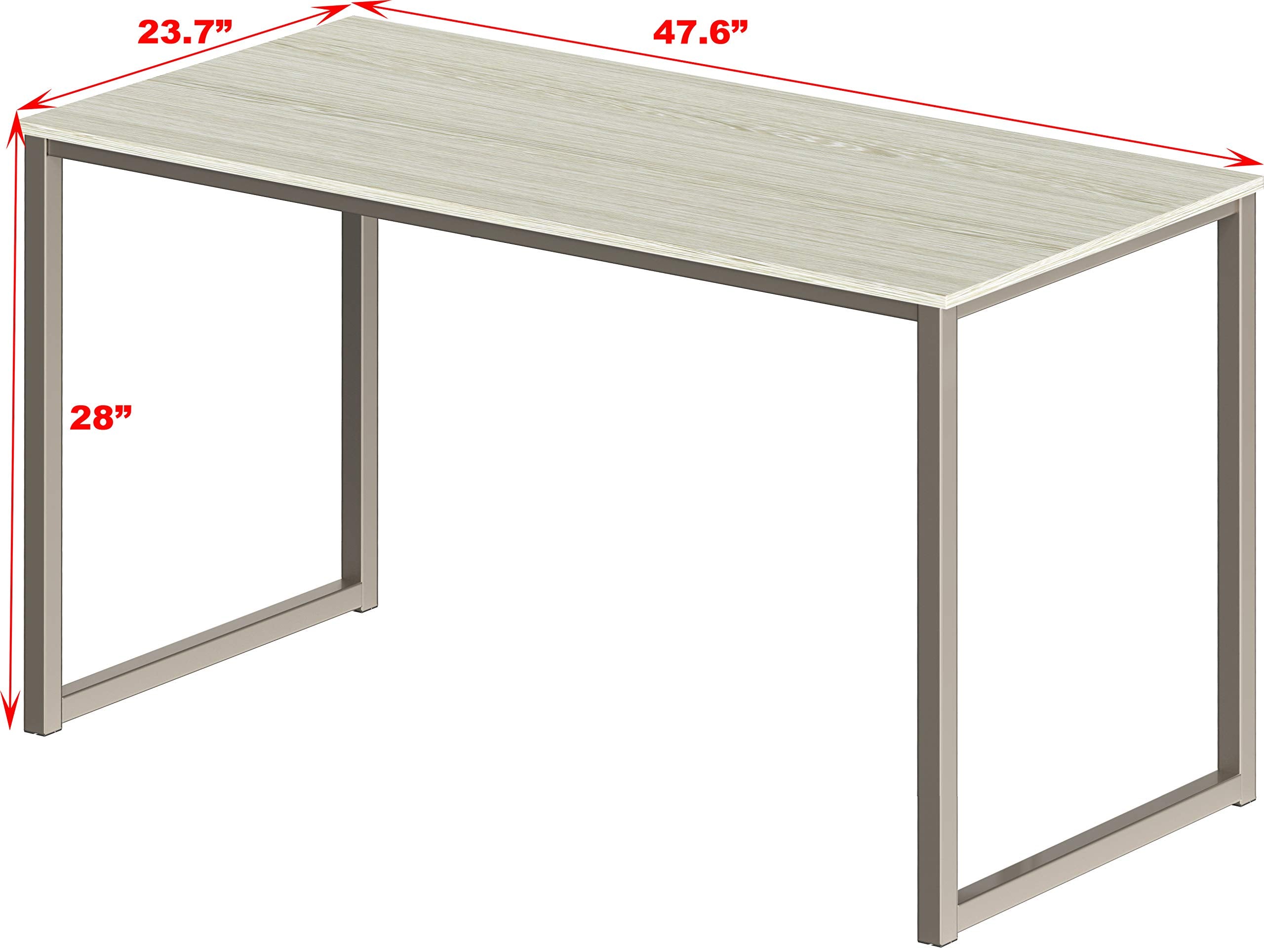 SHW 48 Inch Black Home Office Computer Desk
