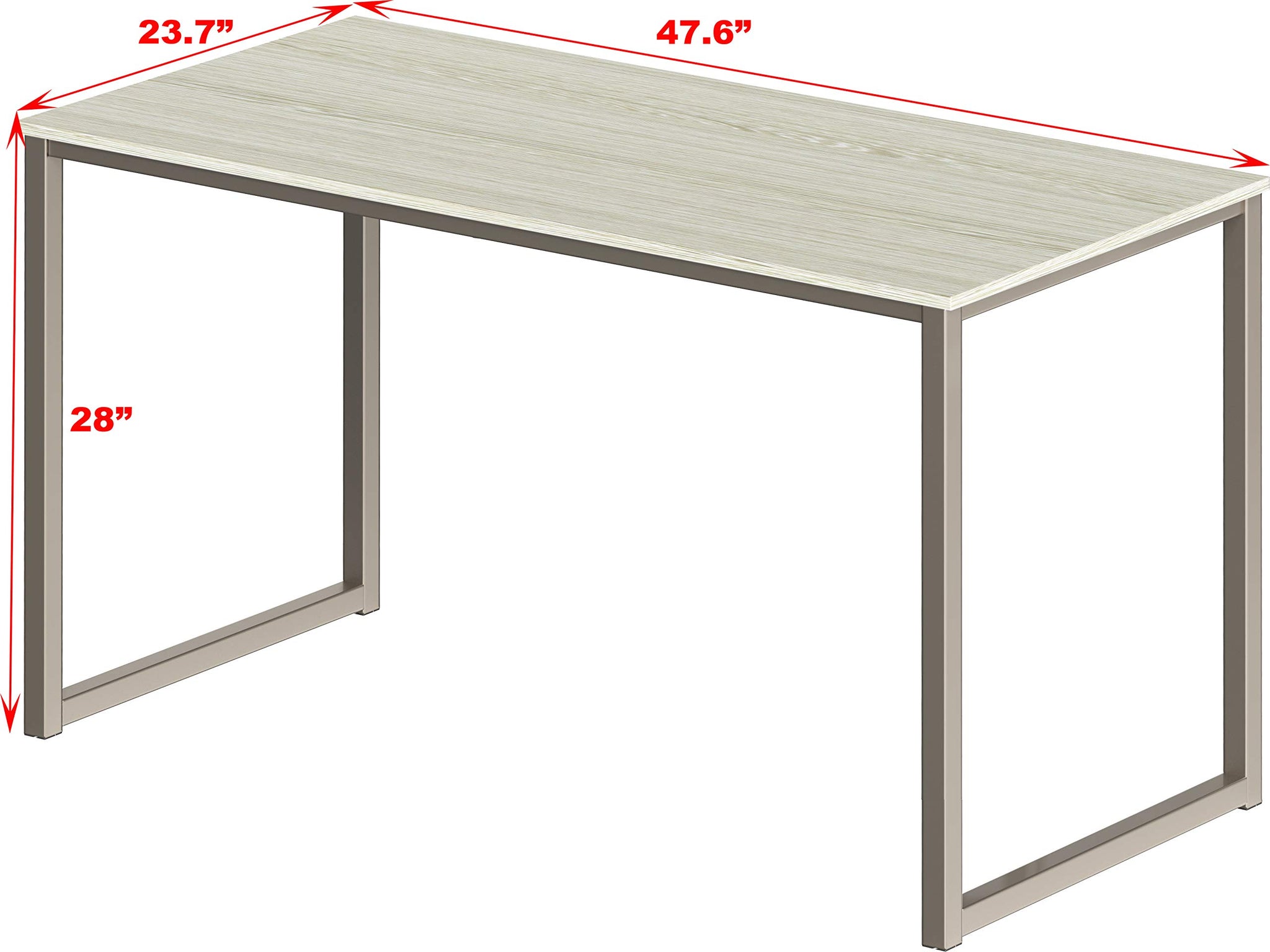 SHW 48 Inch Black Home Office Computer Desk