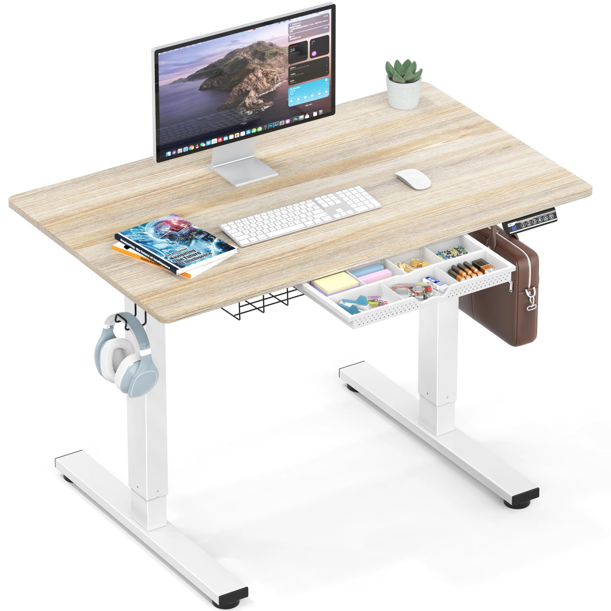 Height Adjustable Standing Desk with Memory Preset Feature