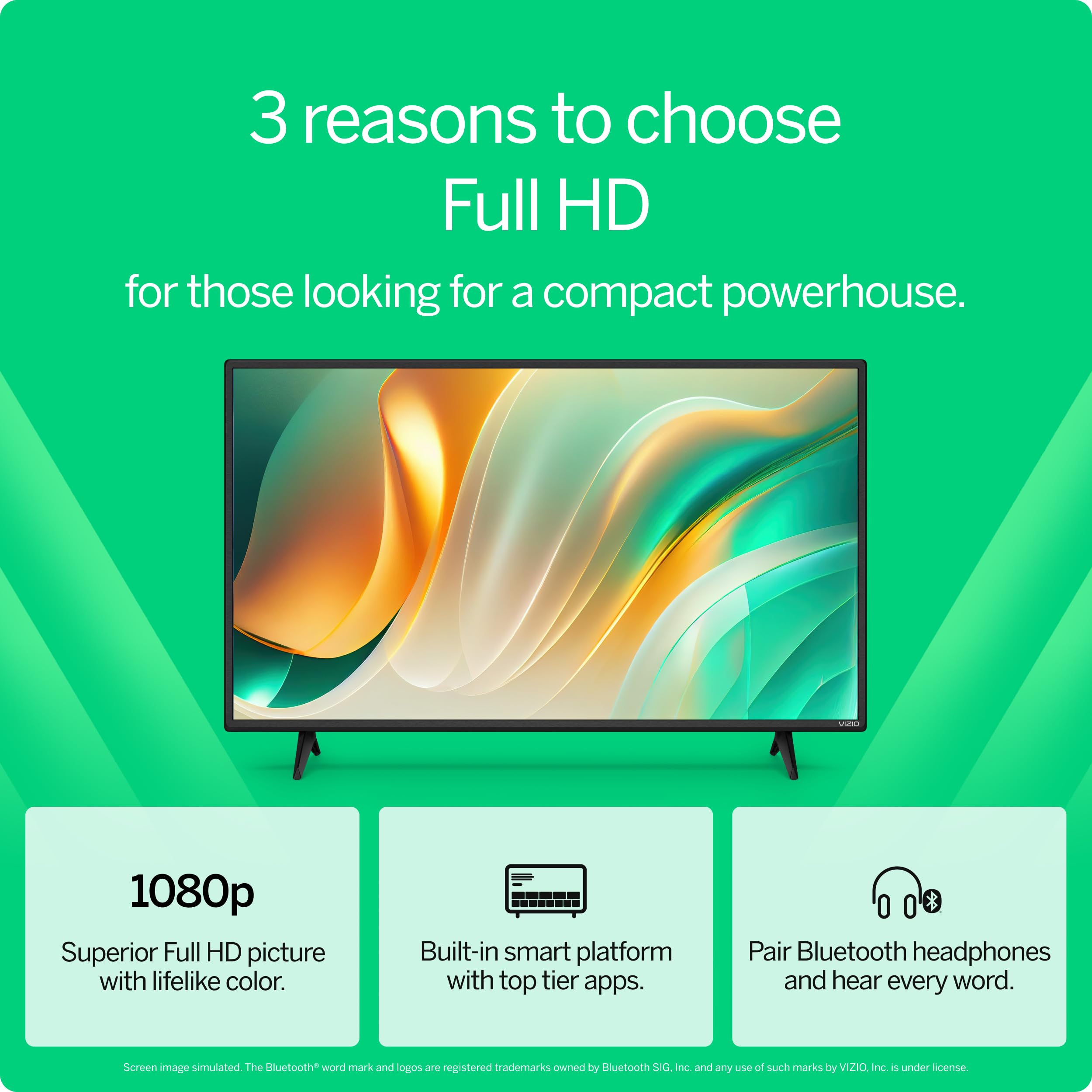 VIZIO 40 Inch Full HD Smart TV with Bluetooth Connectivity