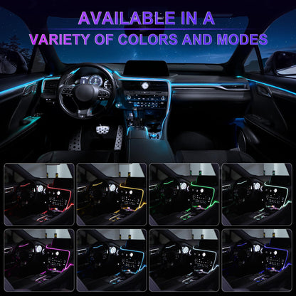 LivTee Smart Car LED Interior Lights USB Port App Control
