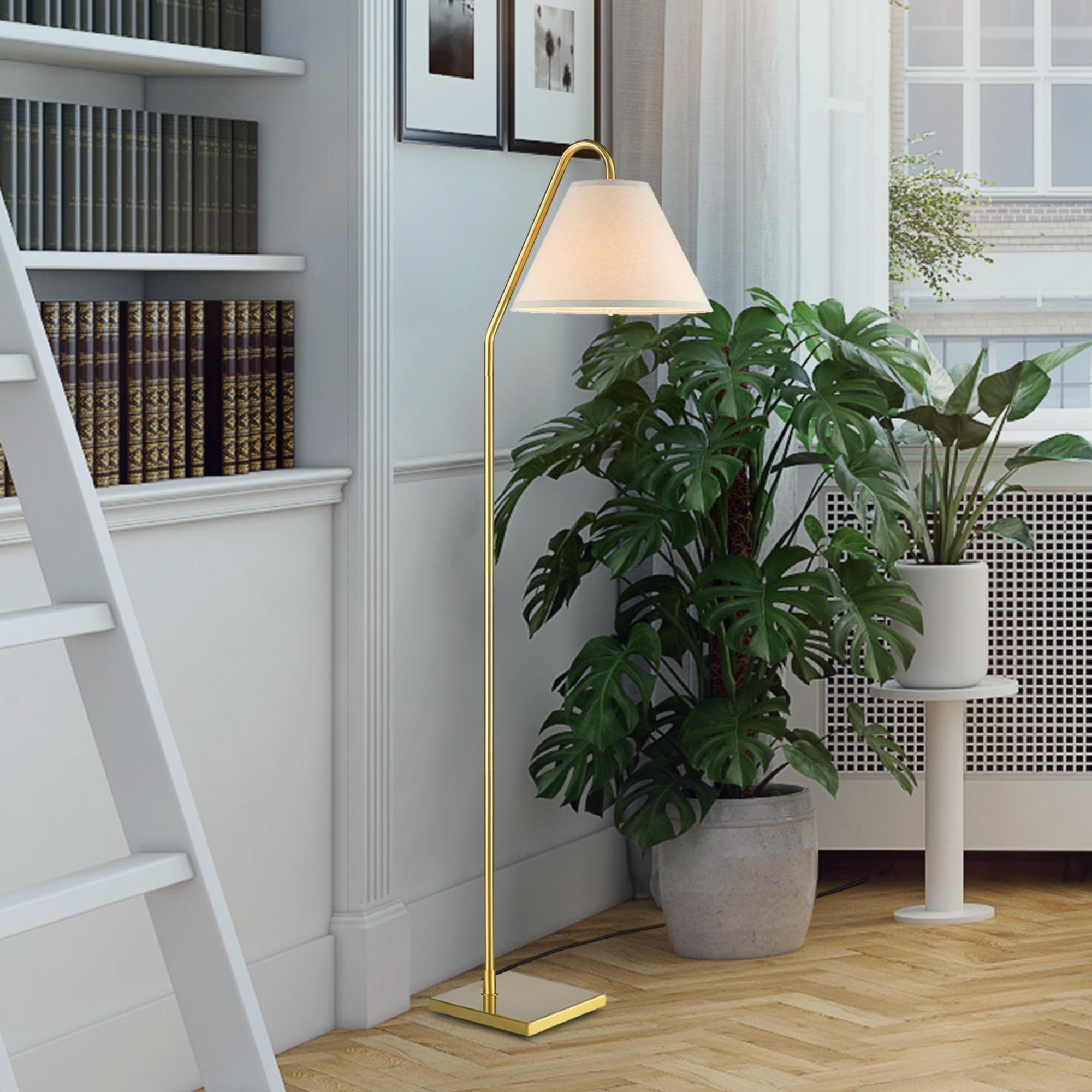 Modern 58 Inch Floor Lamp with Geometric Design