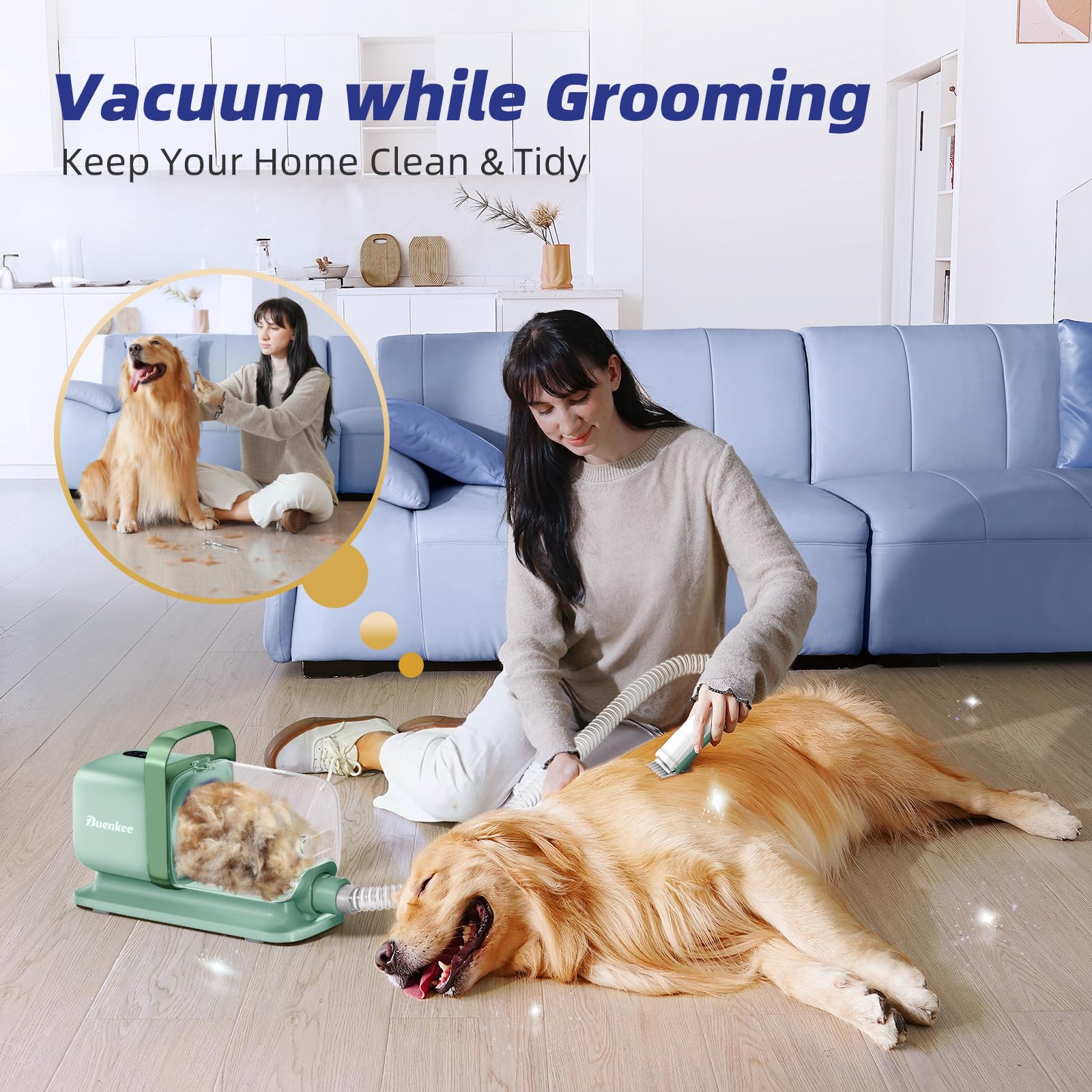 Dog Grooming Kit With Vacuum For Easy Cleanup