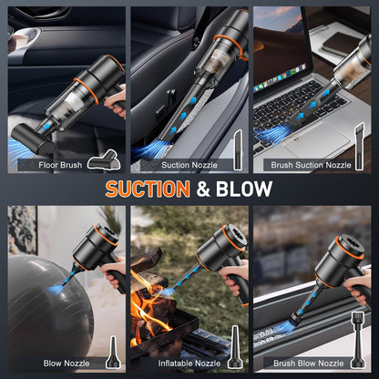 KMM Handheld Car Vacuum Cleaner 9000Pa 120W LED Light