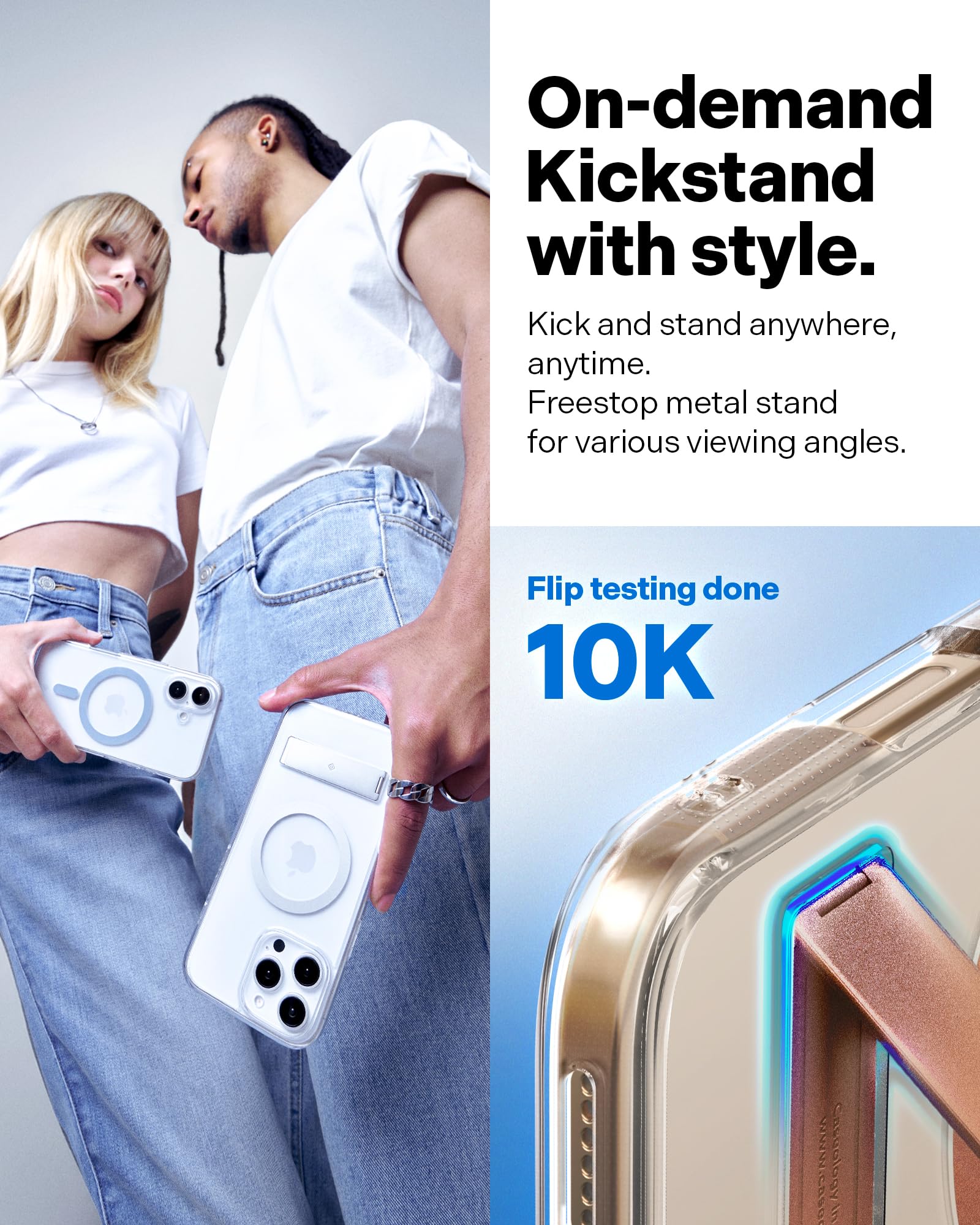 Ultra Clear Kickstand Case for iPhone 16 Pro Max