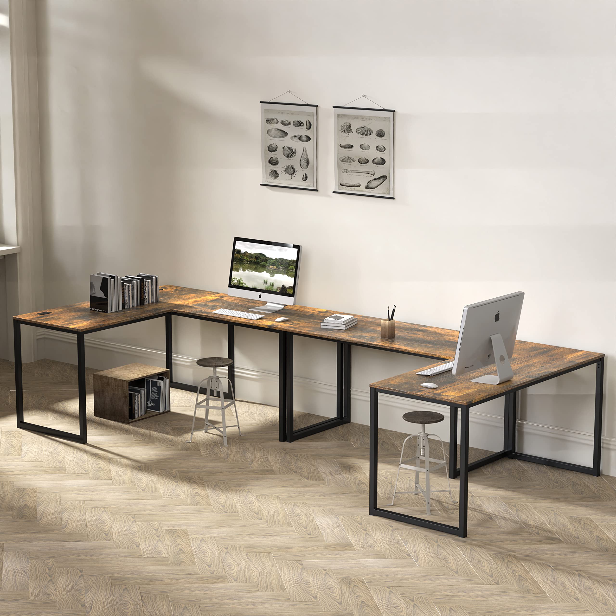 SHW 48 Inch Black Home Office Computer Desk