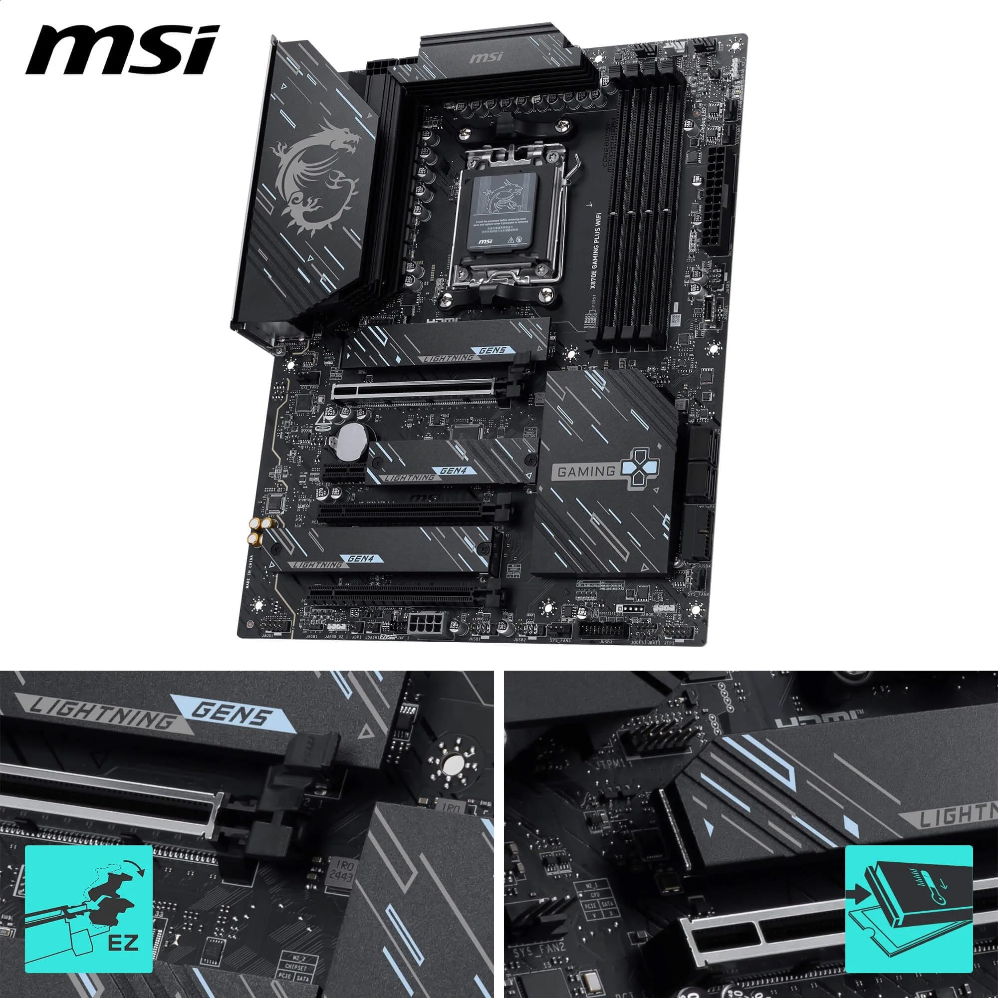 MSI MAG X870 Tomahawk WiFi Gaming Motherboard for AMD Ryzen