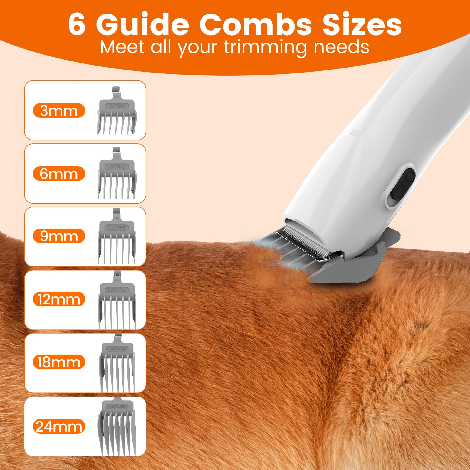Dog Grooming Vacuum Kit with Low Noise Clippers