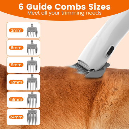 Dog Grooming Vacuum Kit with Low Noise Clippers
