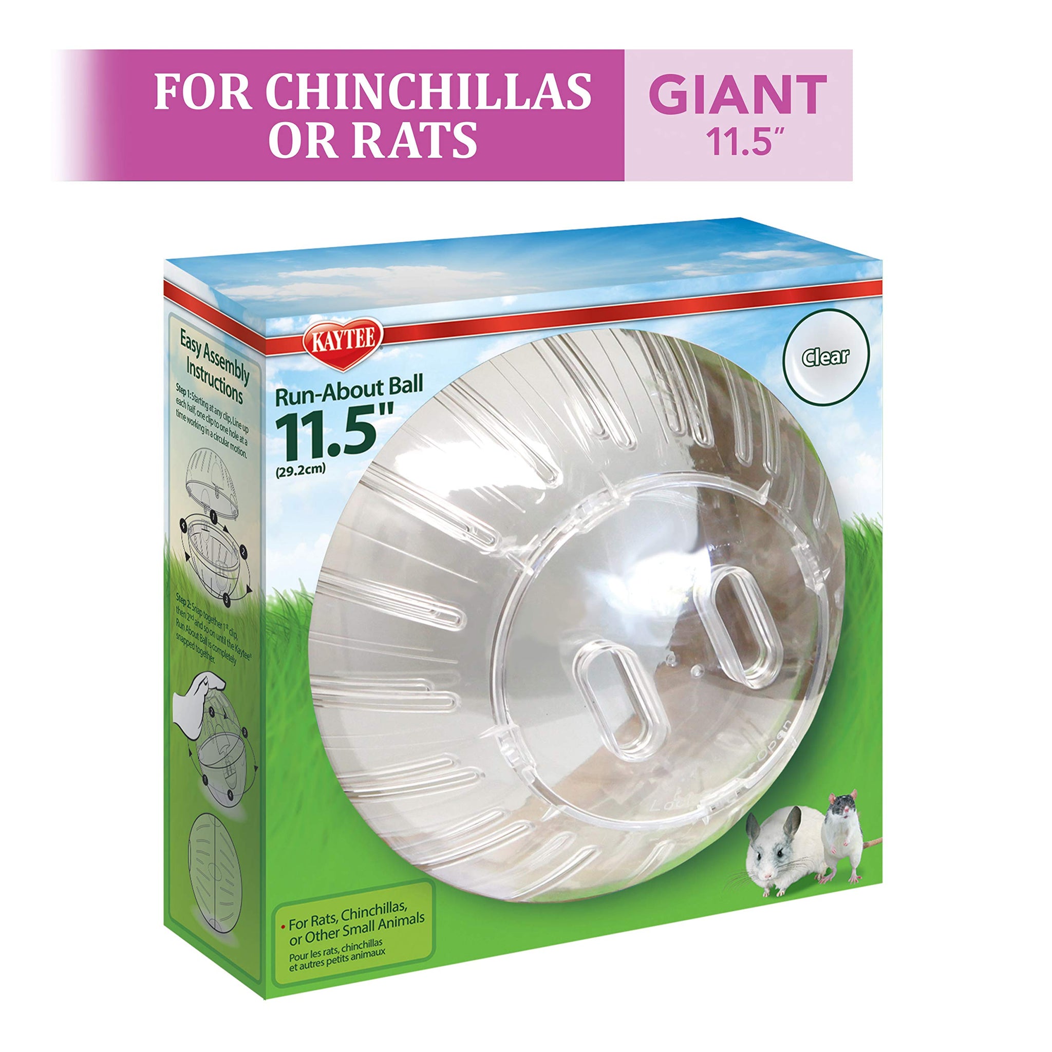 Kaytee 5 Inch Clear Exercise Ball for Dwarf Hamsters