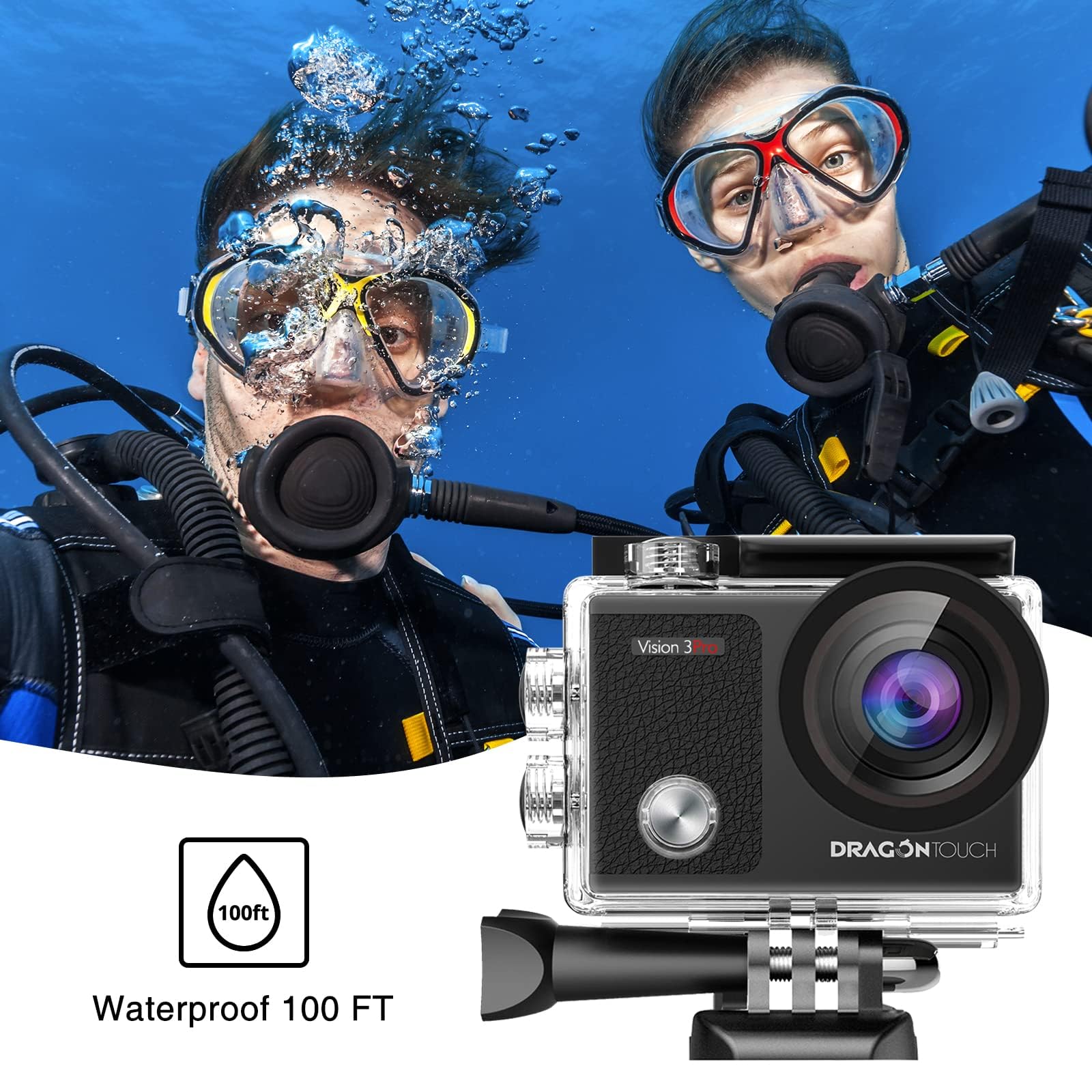 4K Waterproof Action Camera with WiFi and Remote