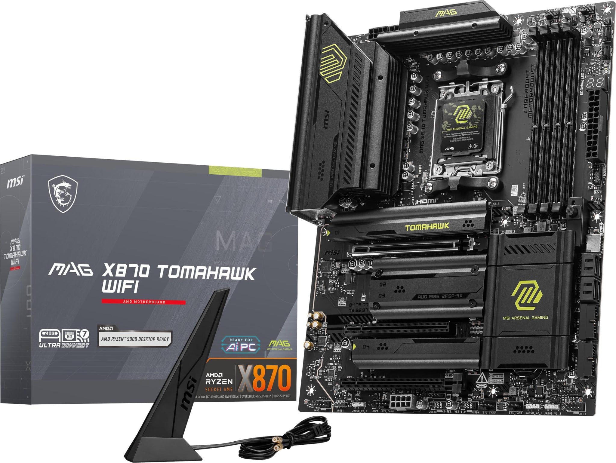 MSI MAG X870 Tomahawk WiFi Gaming Motherboard for AMD Ryzen