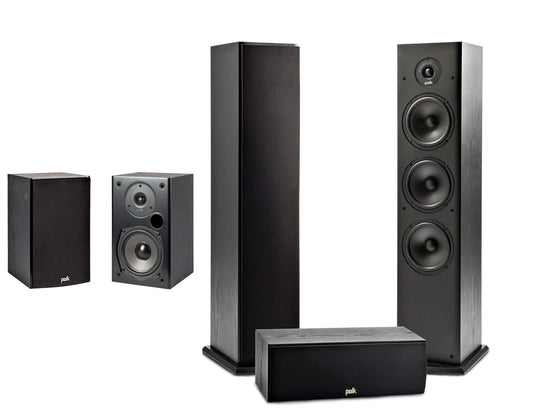 Polk Audio T15 Bookshelf Speakers with Deep Bass Sound