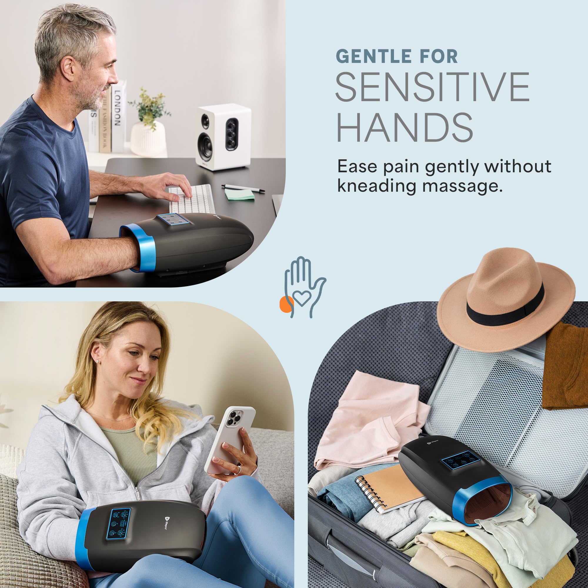 LifePro Legra Hand Massager with Heat and Compression