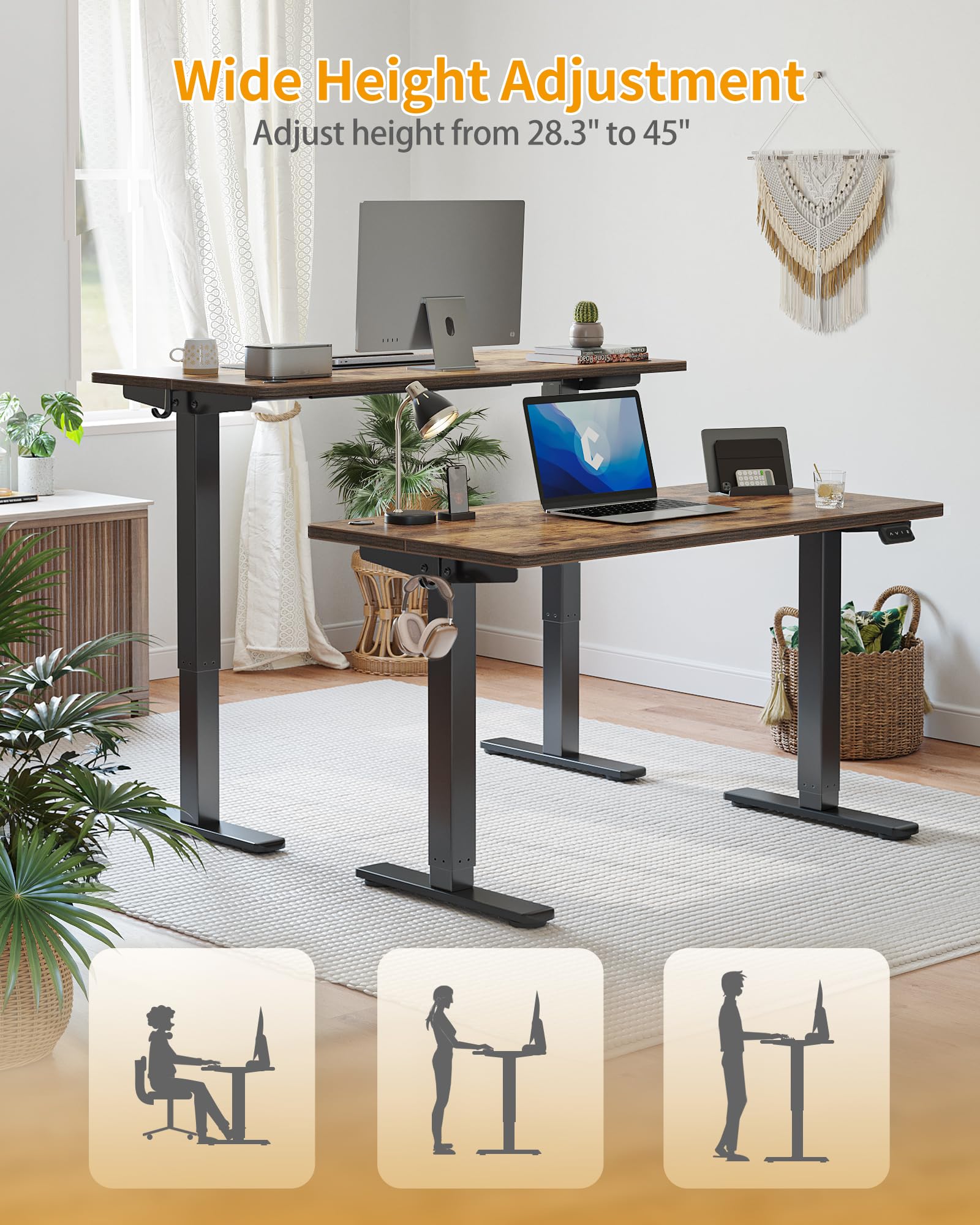 CubiCubi Adjustable Electric Standing Desk for Comfort