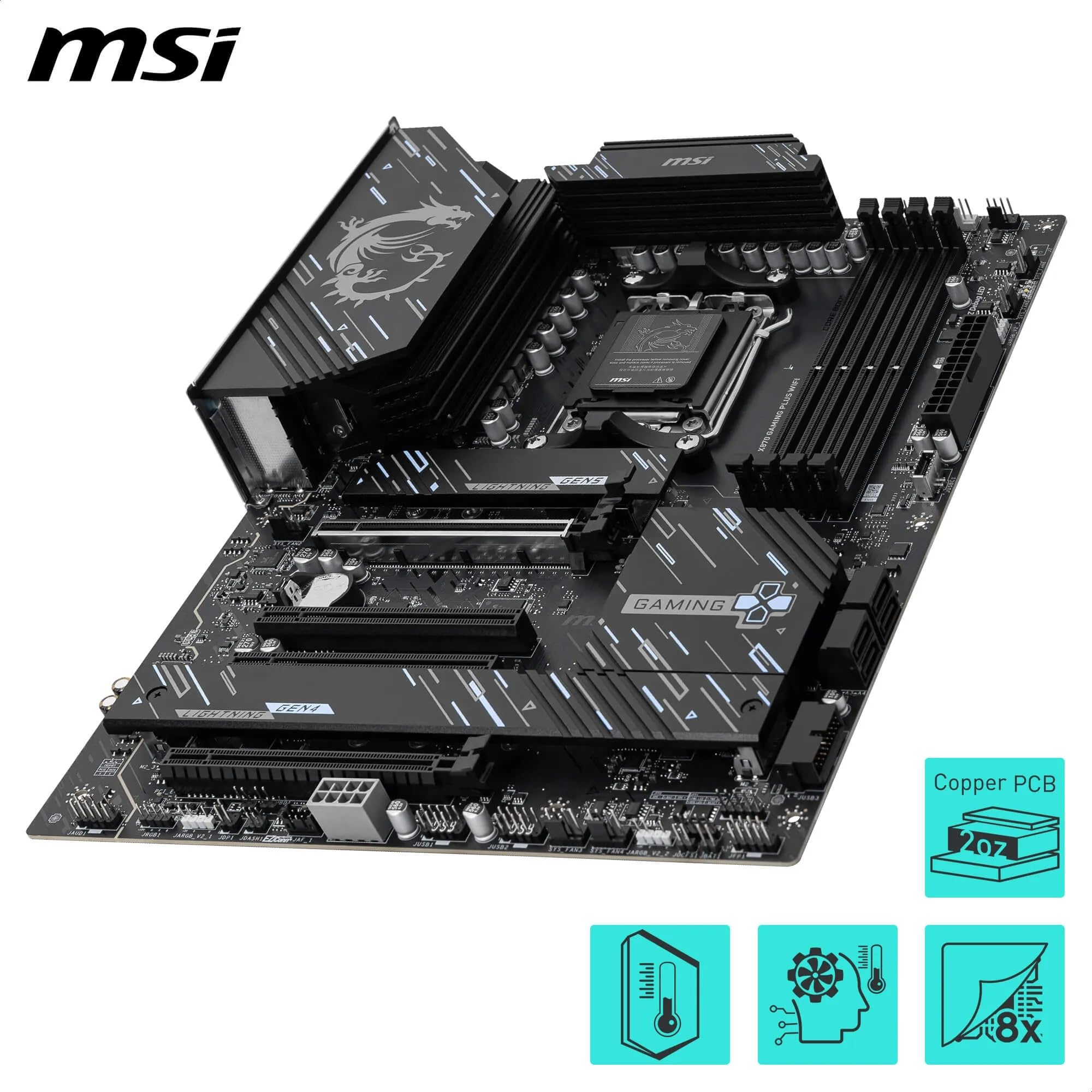 MSI MAG X870 Tomahawk WiFi Gaming Motherboard for AMD Ryzen