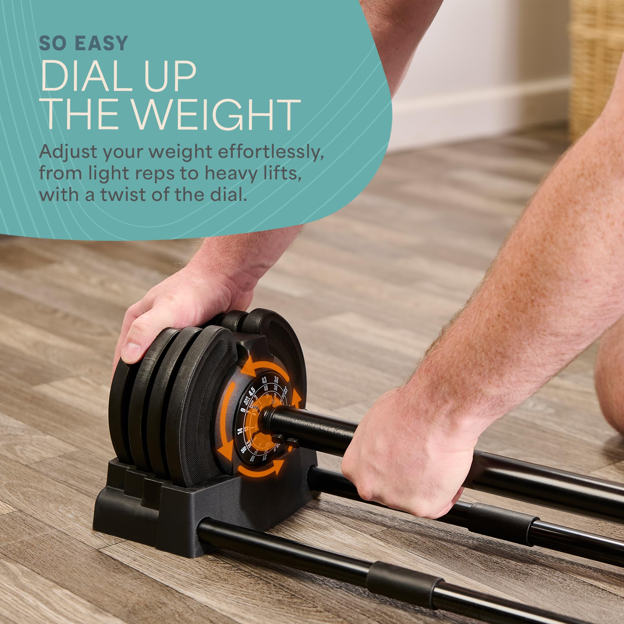 Adjustable Dumbbells Set with Rack for Home Gym