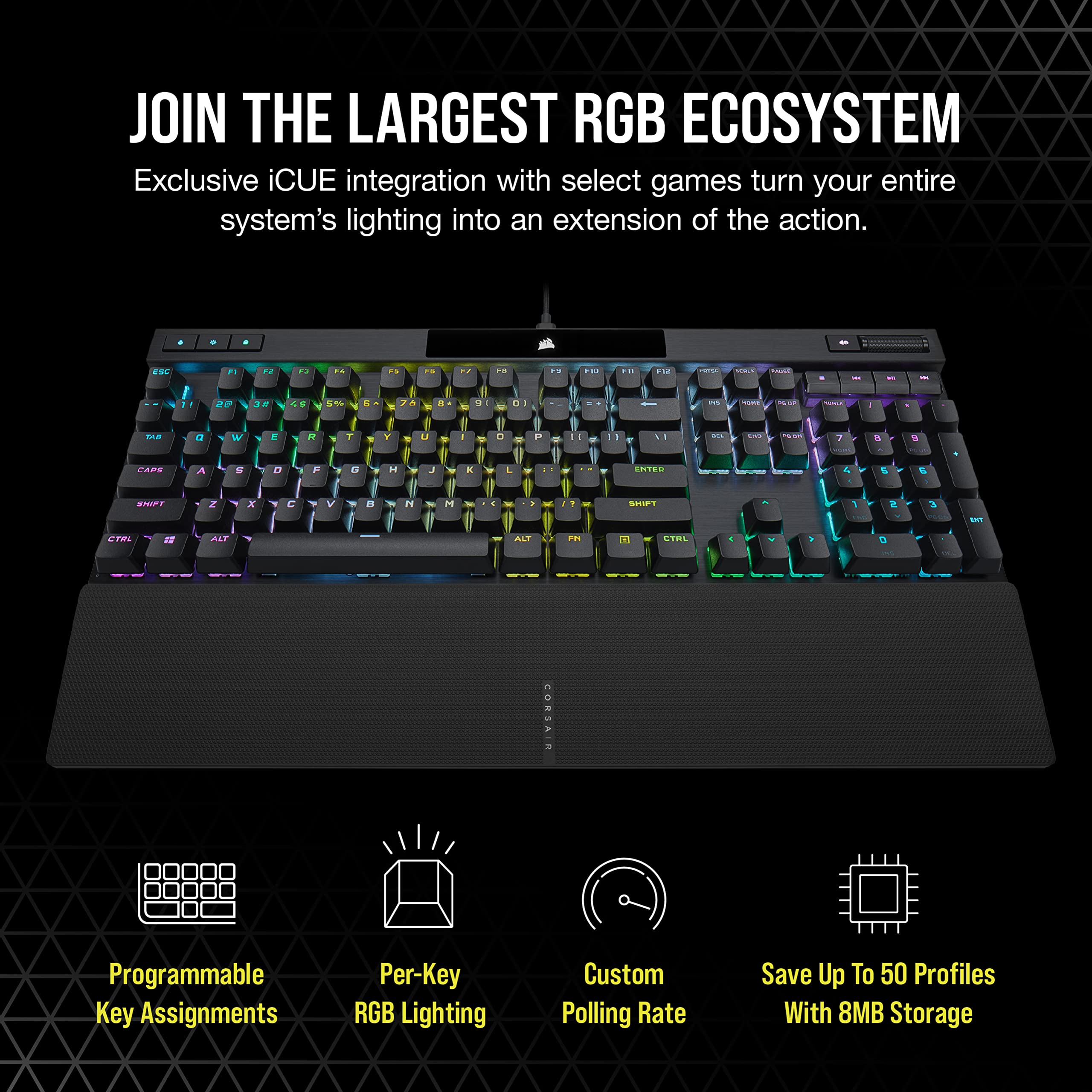 Corsair K70 RGB Pro Mechanical Gaming Keyboard With Hyper Polling