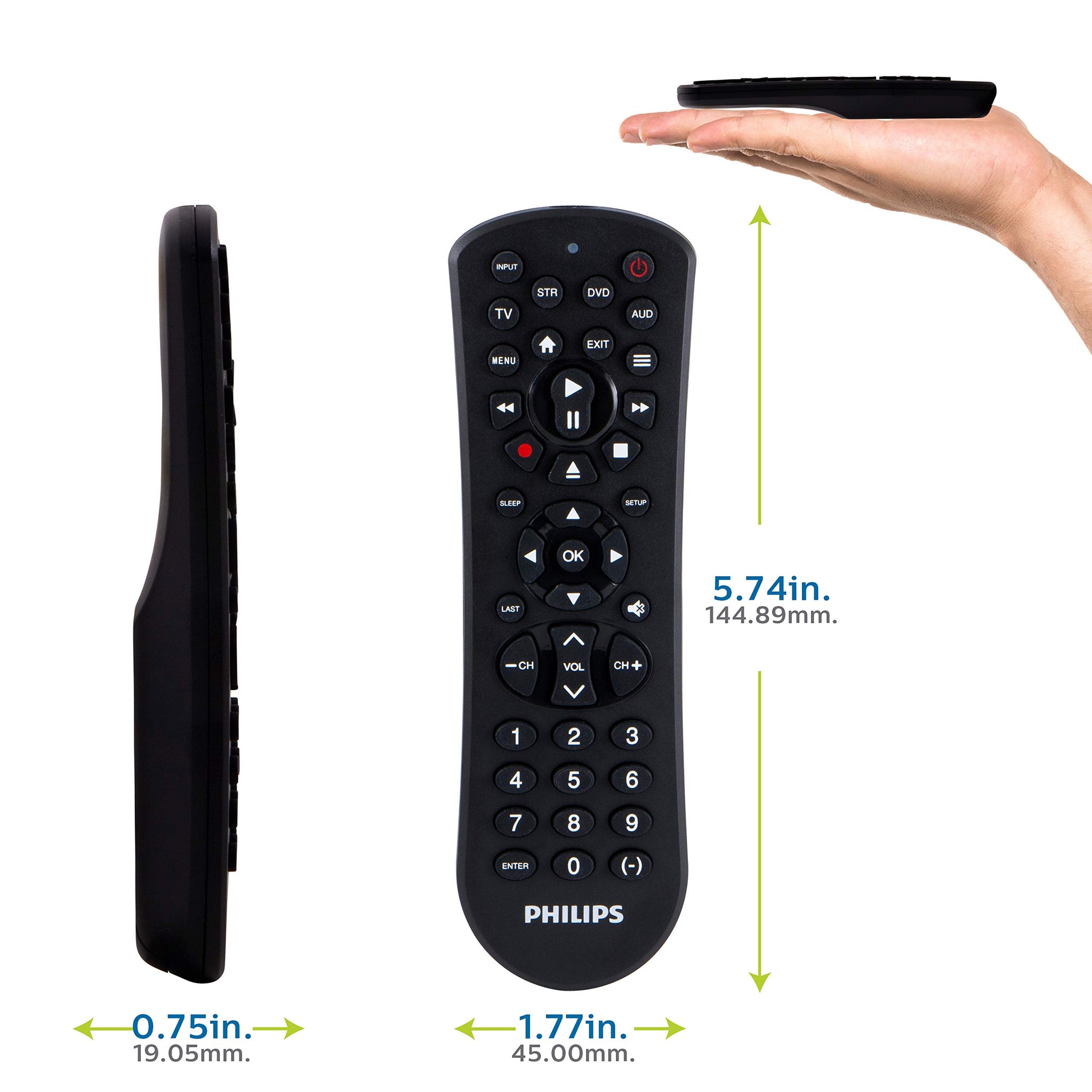 Philips Backlit Universal Remote Control for Smart TVs