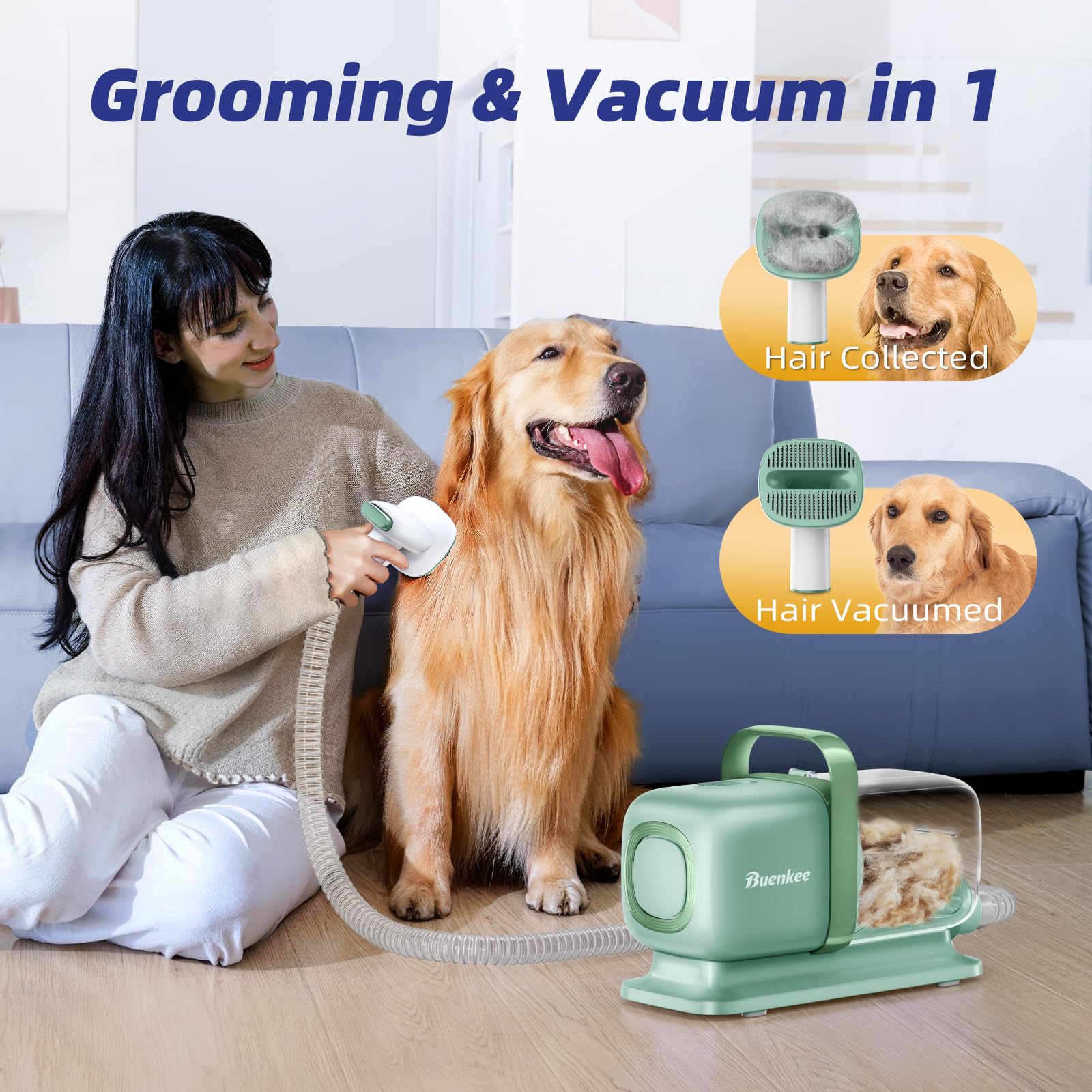 Dog Grooming Kit With Vacuum For Easy Cleanup