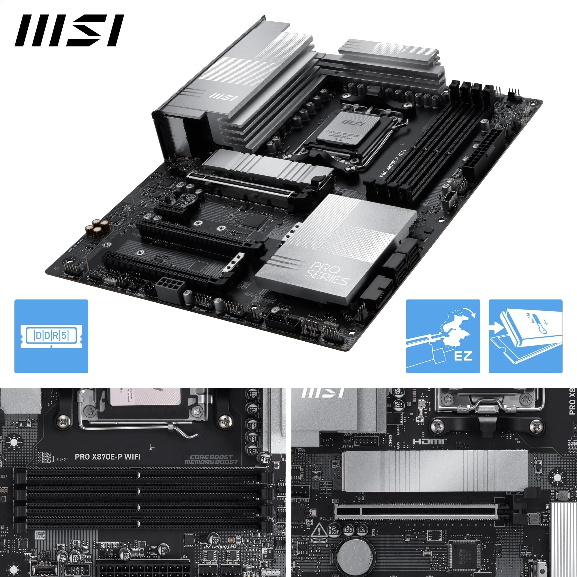 MSI MAG X870 Tomahawk WiFi Gaming Motherboard for AMD Ryzen
