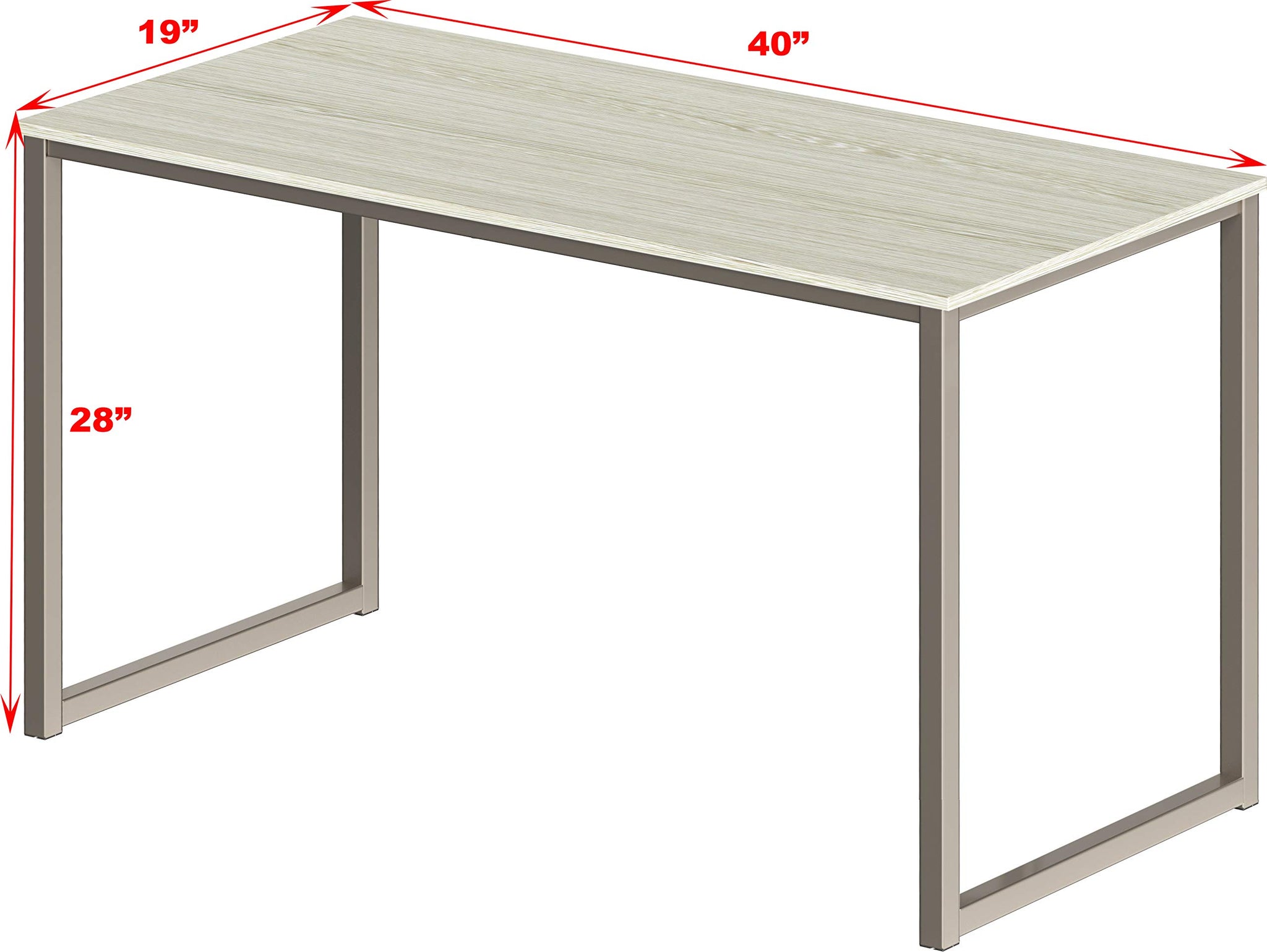 SHW 48 Inch Black Home Office Computer Desk