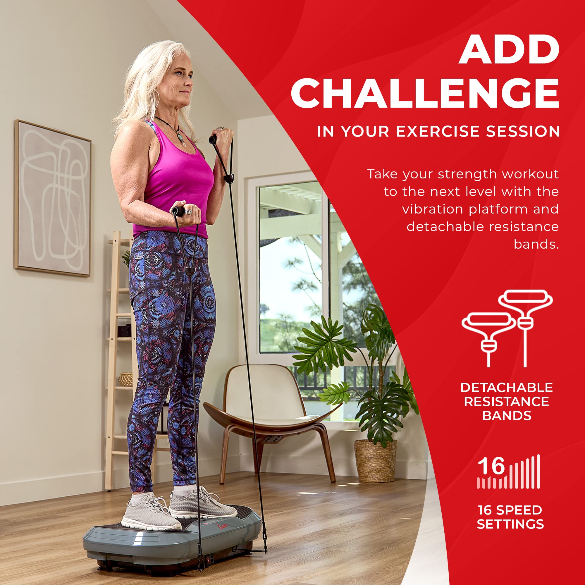 Sunny Health and Fitness Vibration Plate for Weight Loss