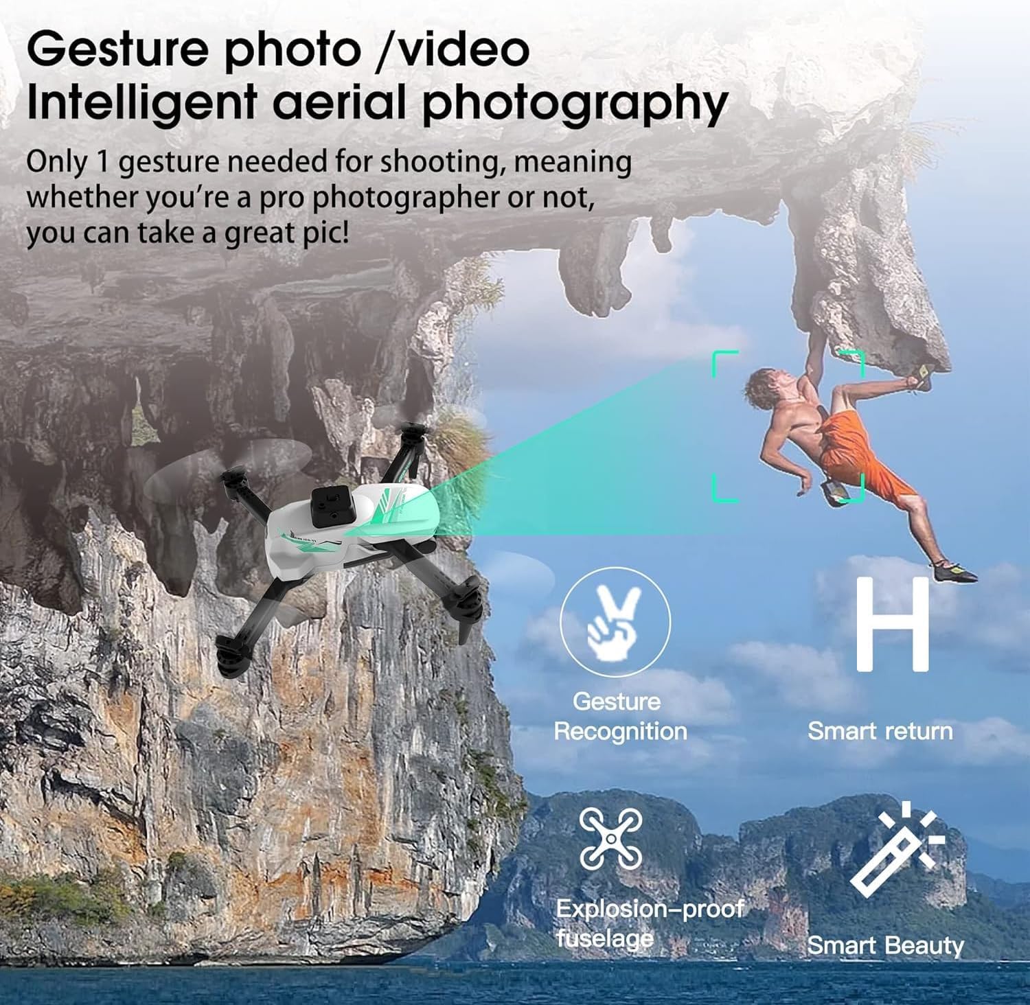 4K Foldable Drone with Camera and 40 Minutes Flight Time