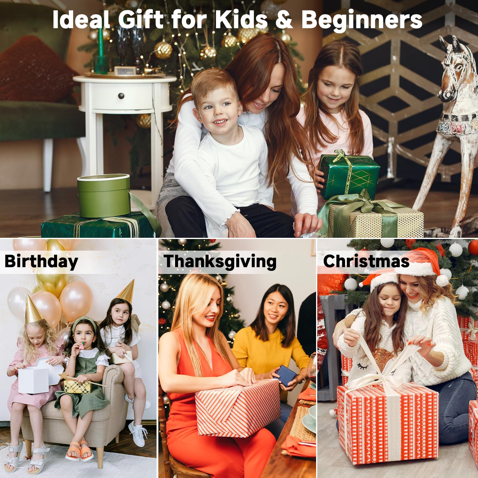 FHD 4K Digital Camera for Kids with 16X Zoom