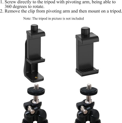 Ailun Phone Tripod Mount Adapter With Quarter Inch Screw