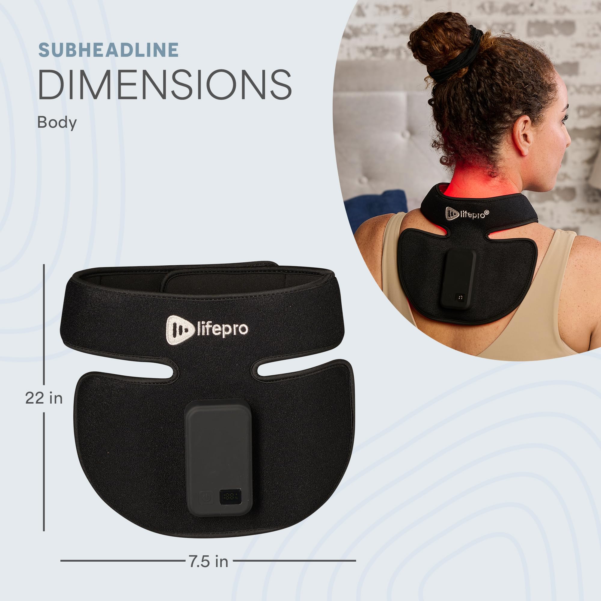 Compact Rechargeable Red Light Therapy Neck Device