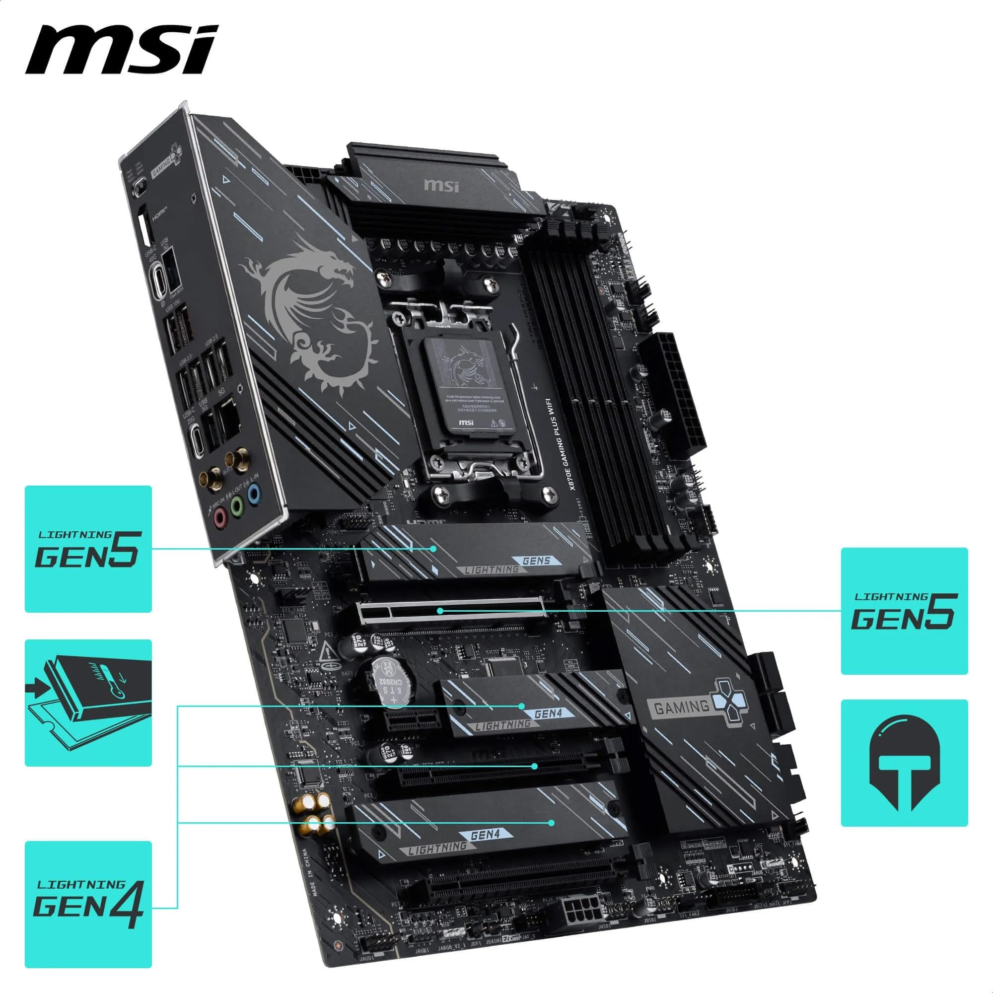 MSI MAG X870 Tomahawk WiFi Gaming Motherboard for AMD Ryzen