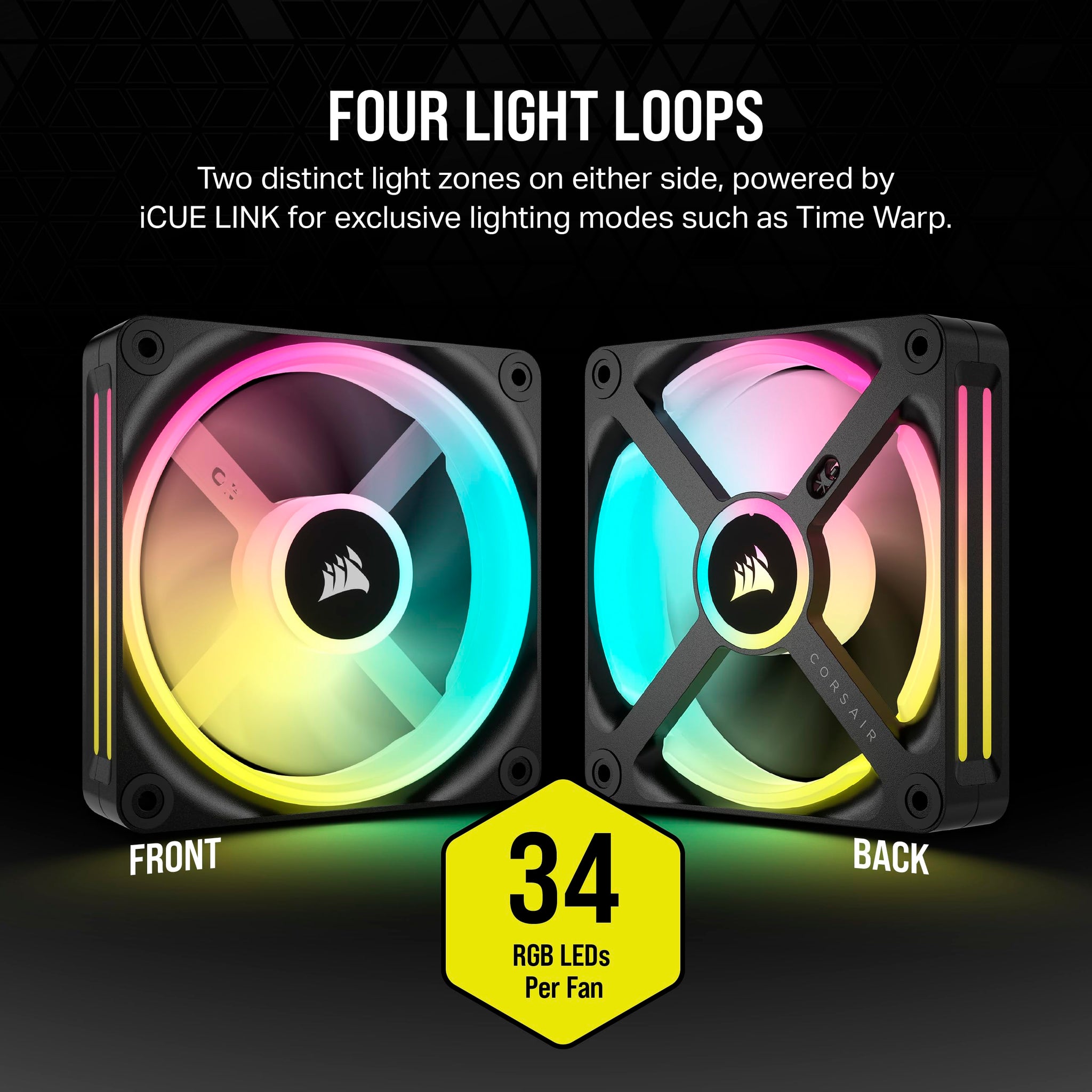 Corsair iCUE LINK QX120 RGB Fan Kit with Magnetic Dome Design