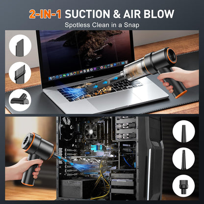 KMM Handheld Car Vacuum Cleaner 9000Pa 120W LED Light