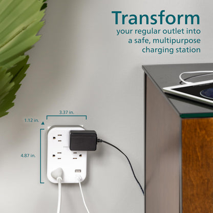 Philips EZFit 3 Outlet Surge Tap With USB Charging Now