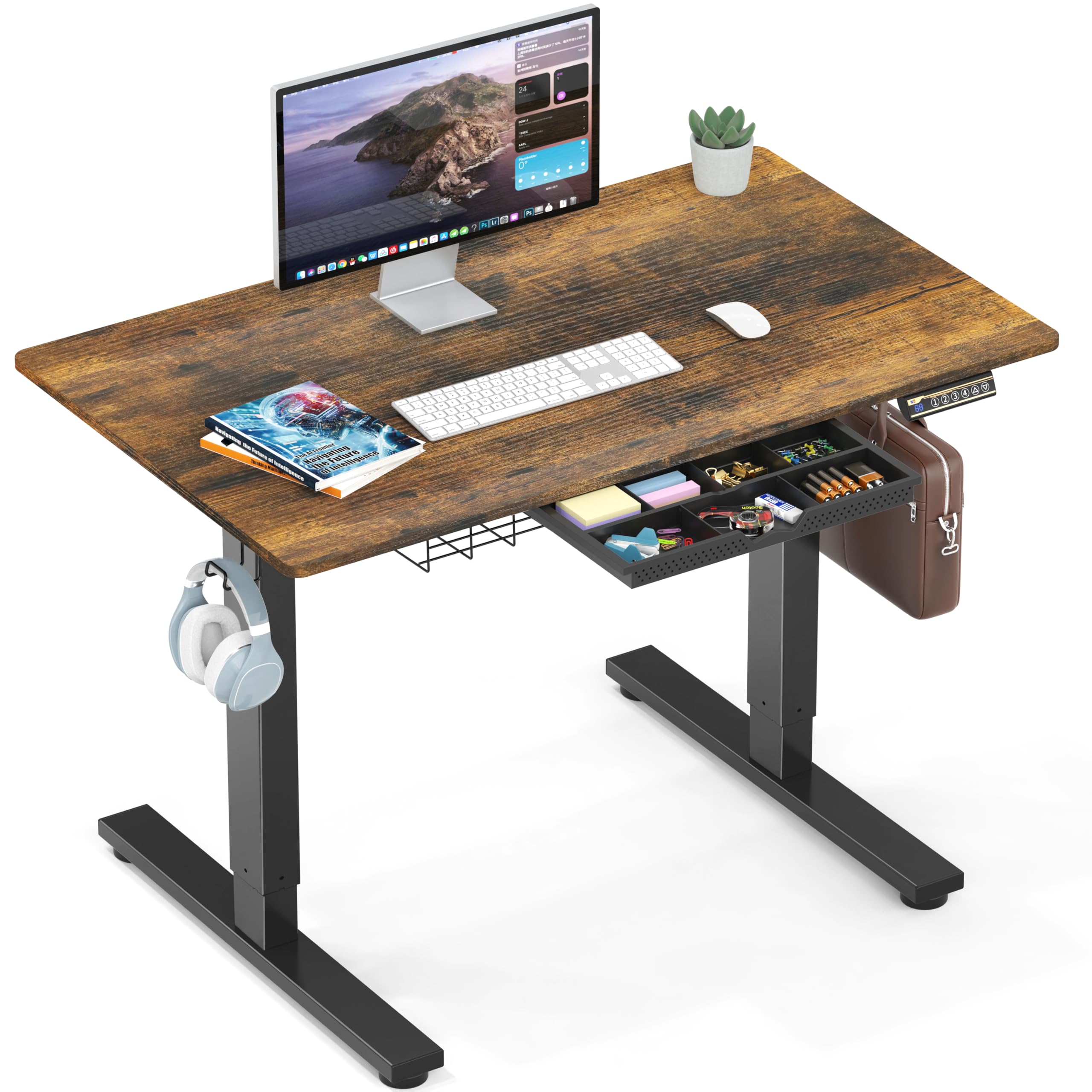 Height Adjustable Standing Desk with Memory Preset Feature