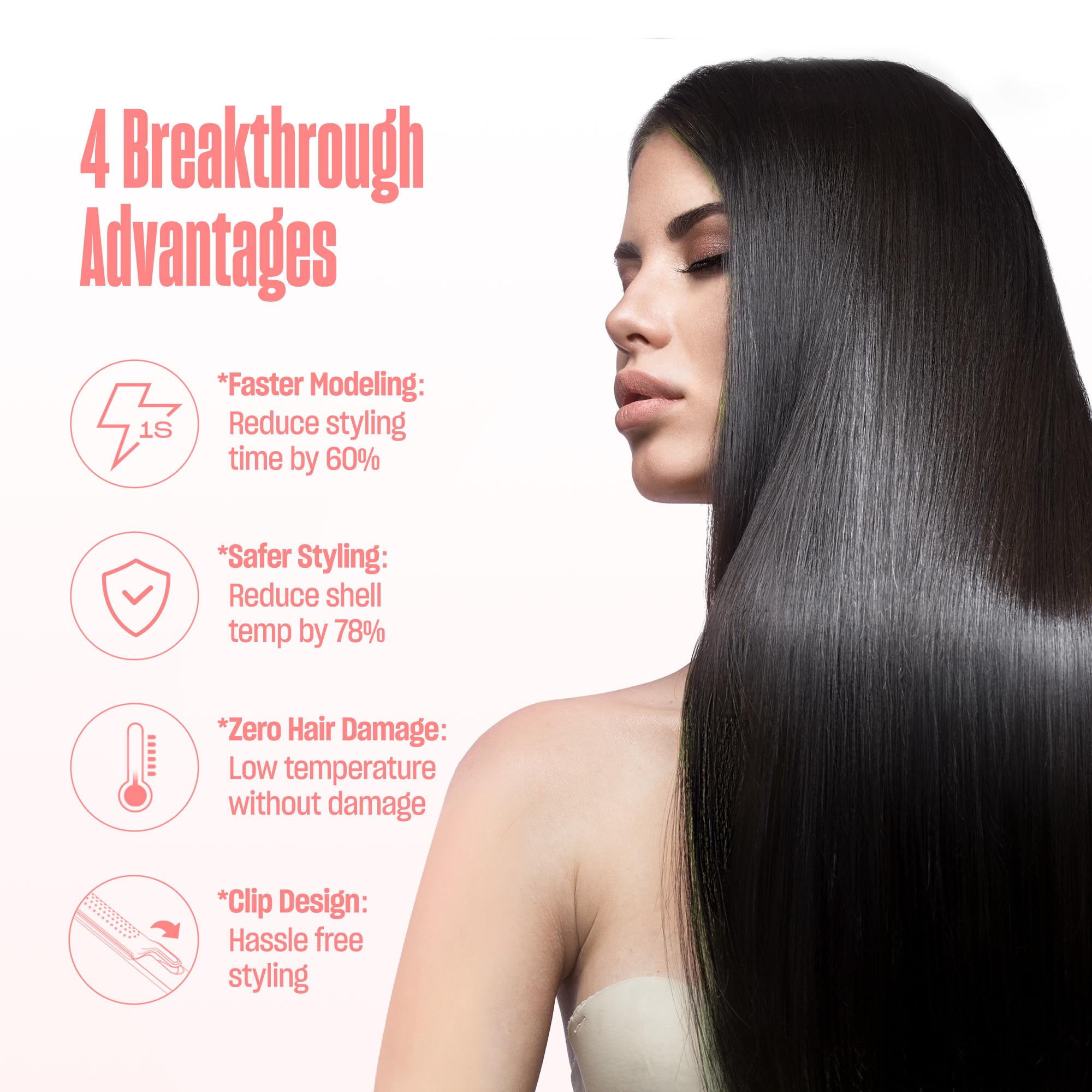 2 in 1 Hair Straightener and Curler for Effortless Styling