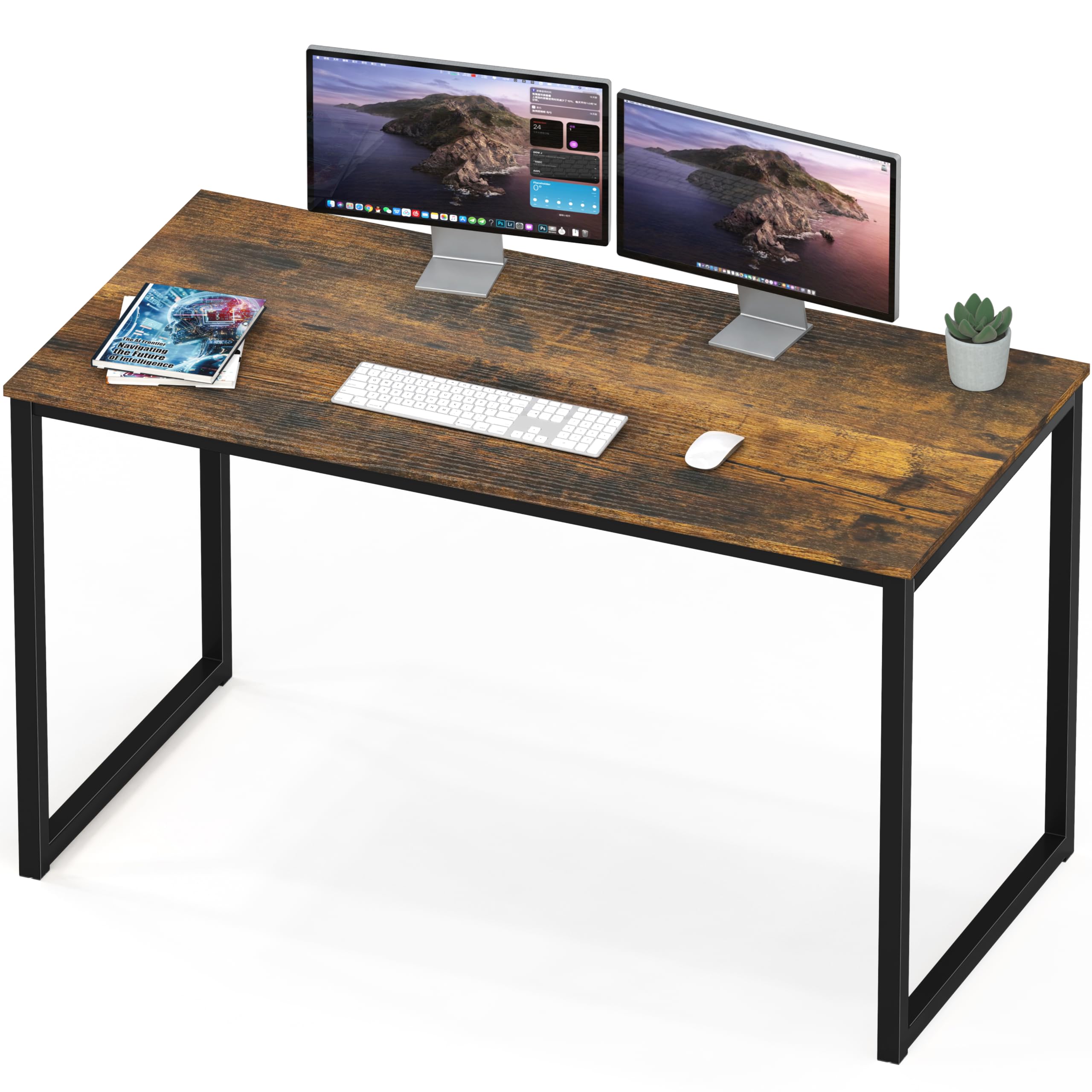 SHW 48 Inch Black Home Office Computer Desk