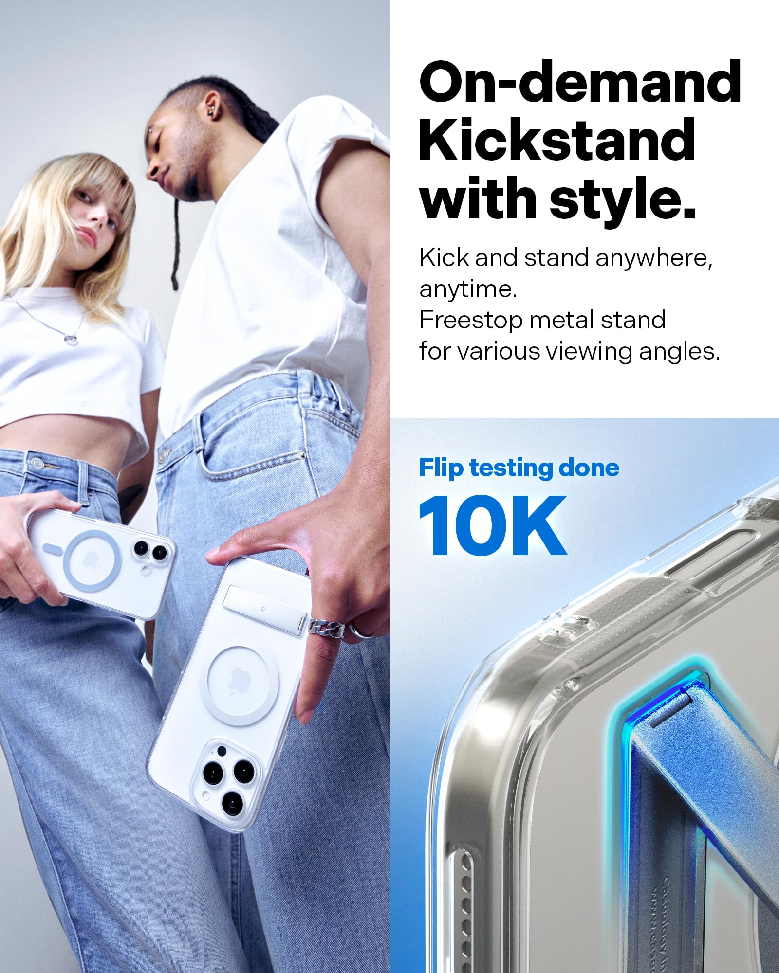 Ultra Clear Kickstand Case for iPhone 16 Pro Max